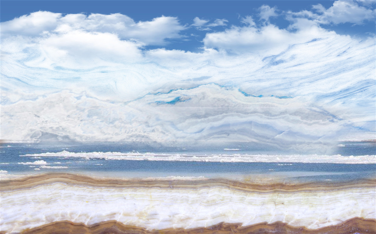 Papier peint plage de sable et mer calme