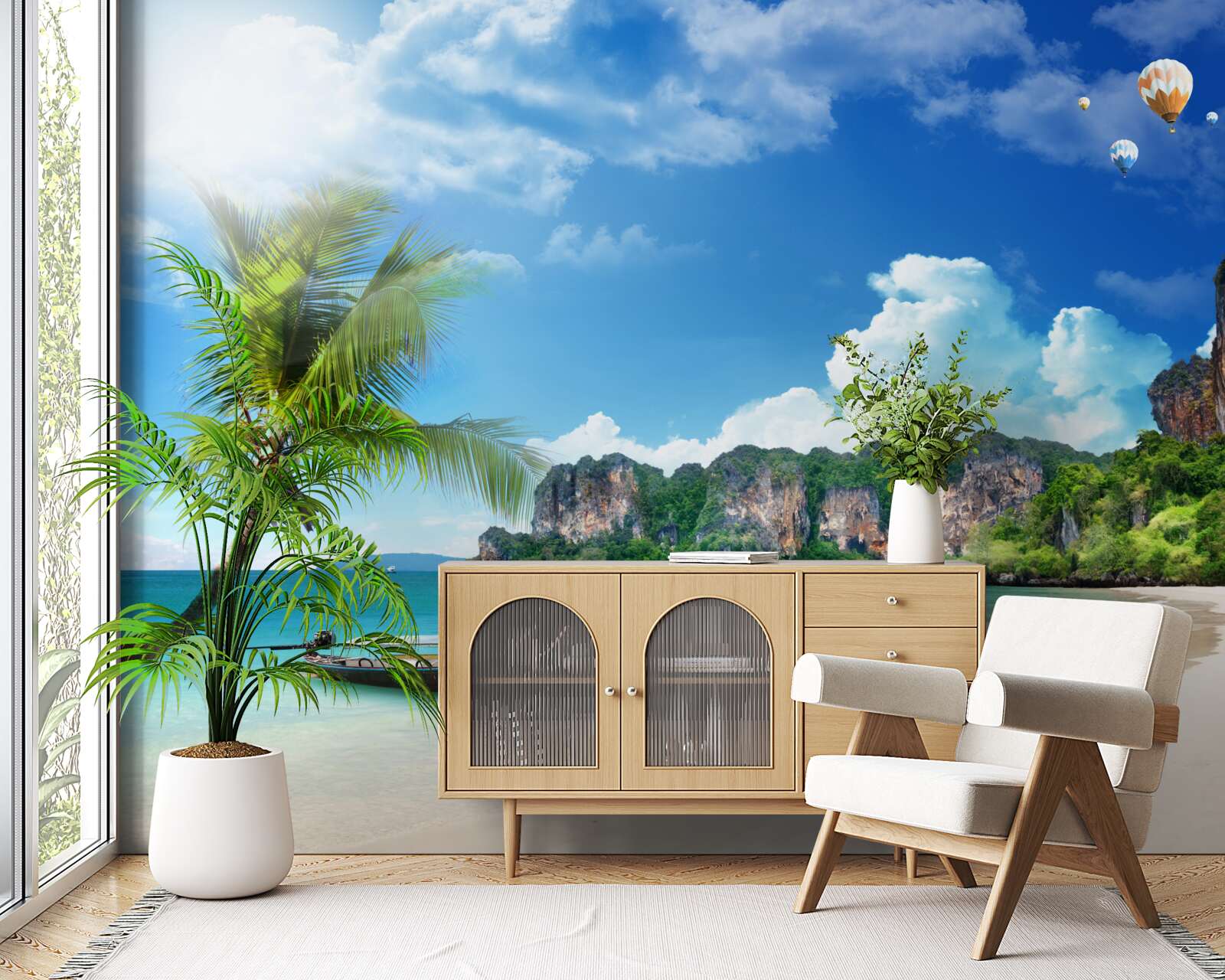 Papier peint quai sur une île abandonnée