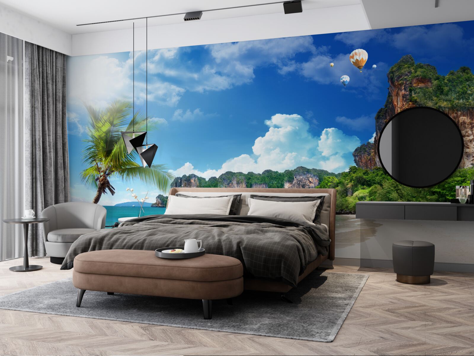 Papier peint quai sur une île abandonnée