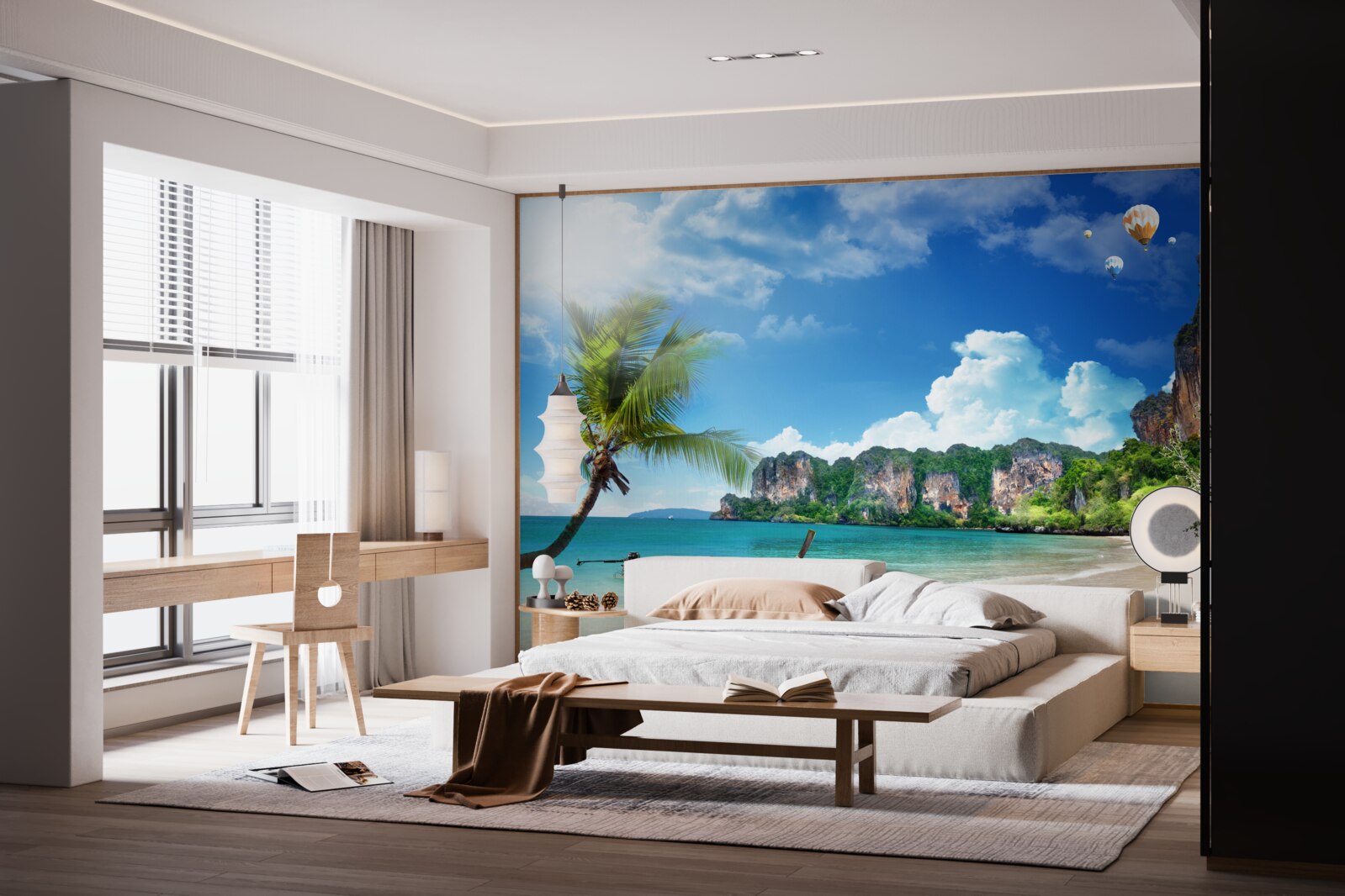 Papier peint quai sur une île abandonnée