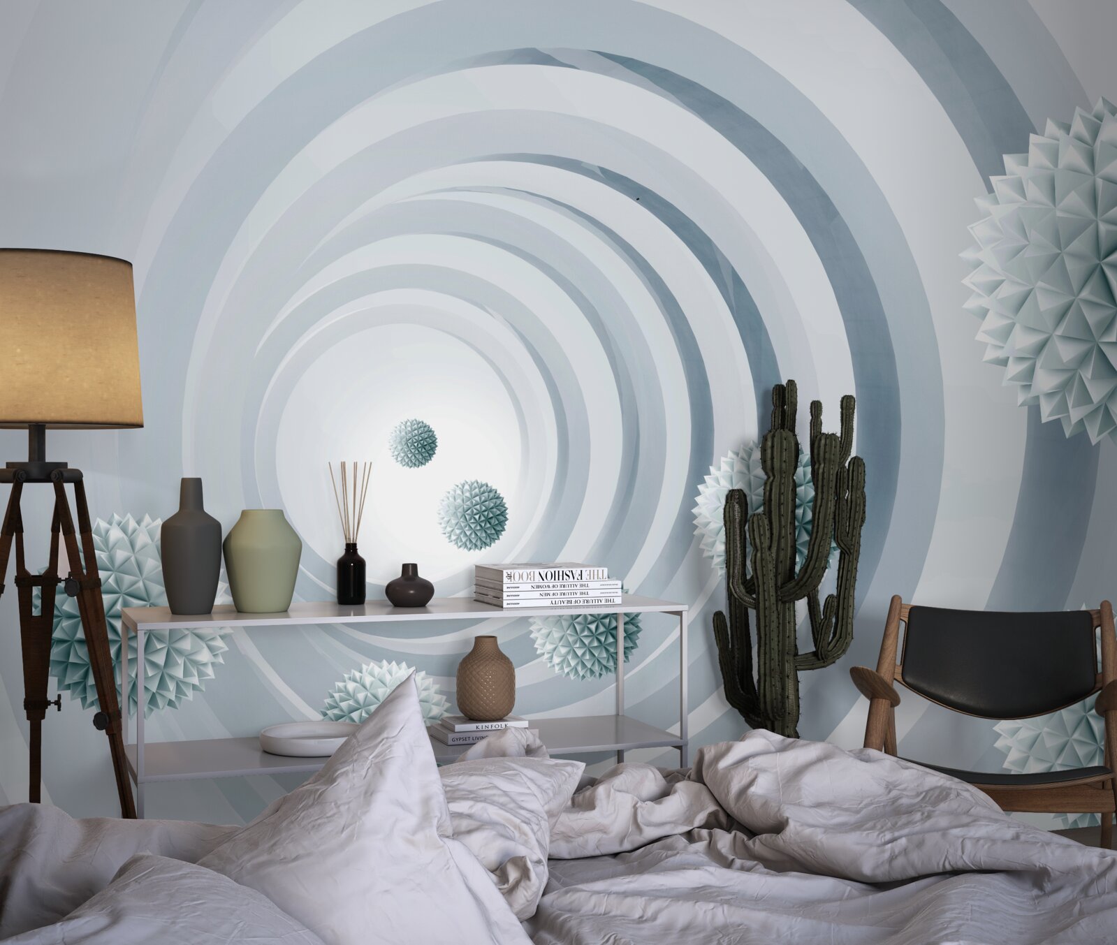 Papier peint les balles disparaissent dans un passage circulaire