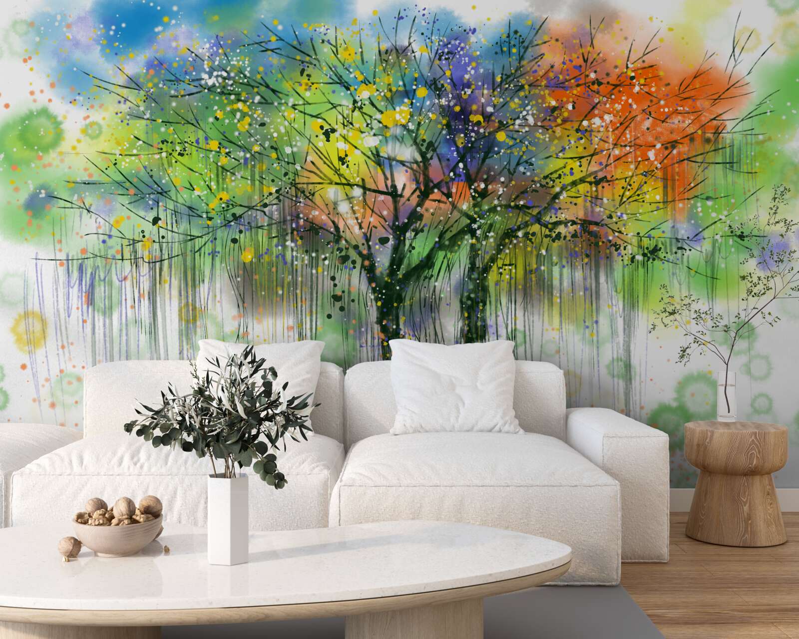 Papier peint La forêt d'automne est pleine de couleurs vives