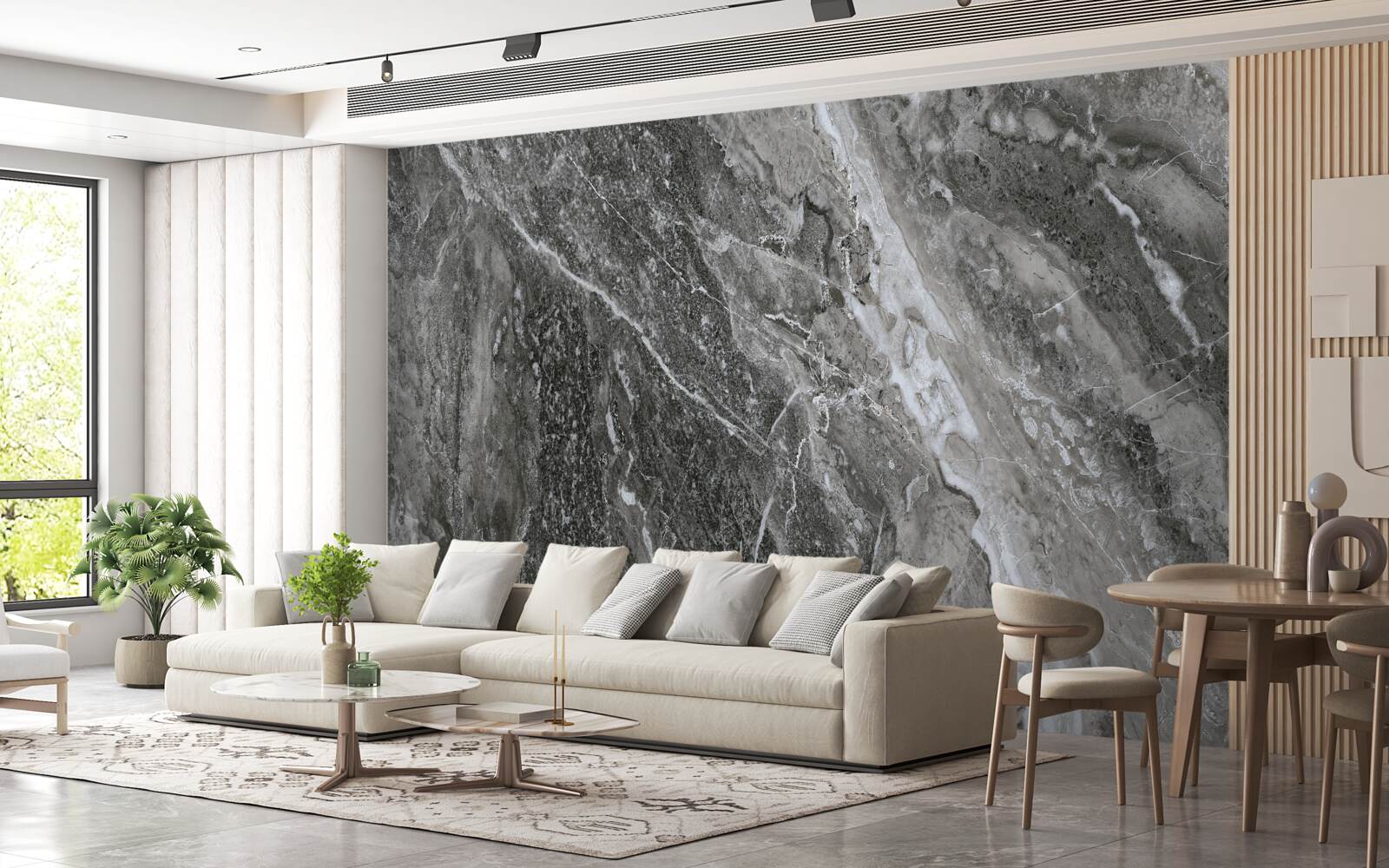 Papier peint abstraction de marbre dans le grondement du tonnerre