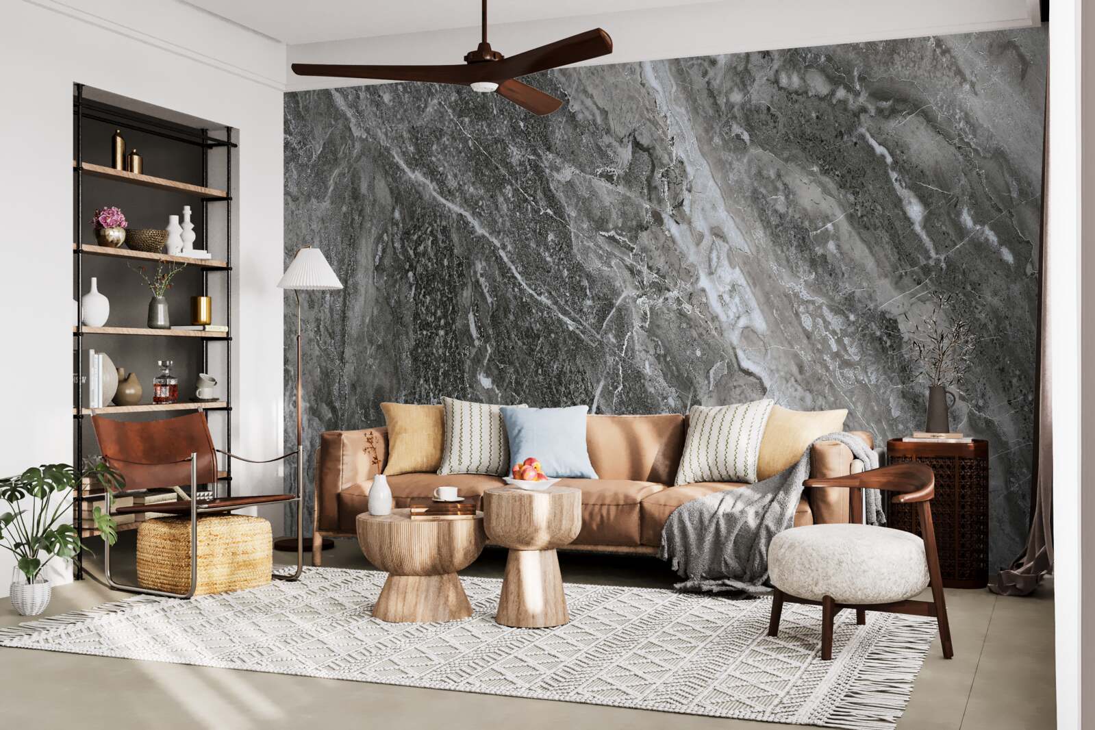 Papier peint abstraction de marbre dans le grondement du tonnerre