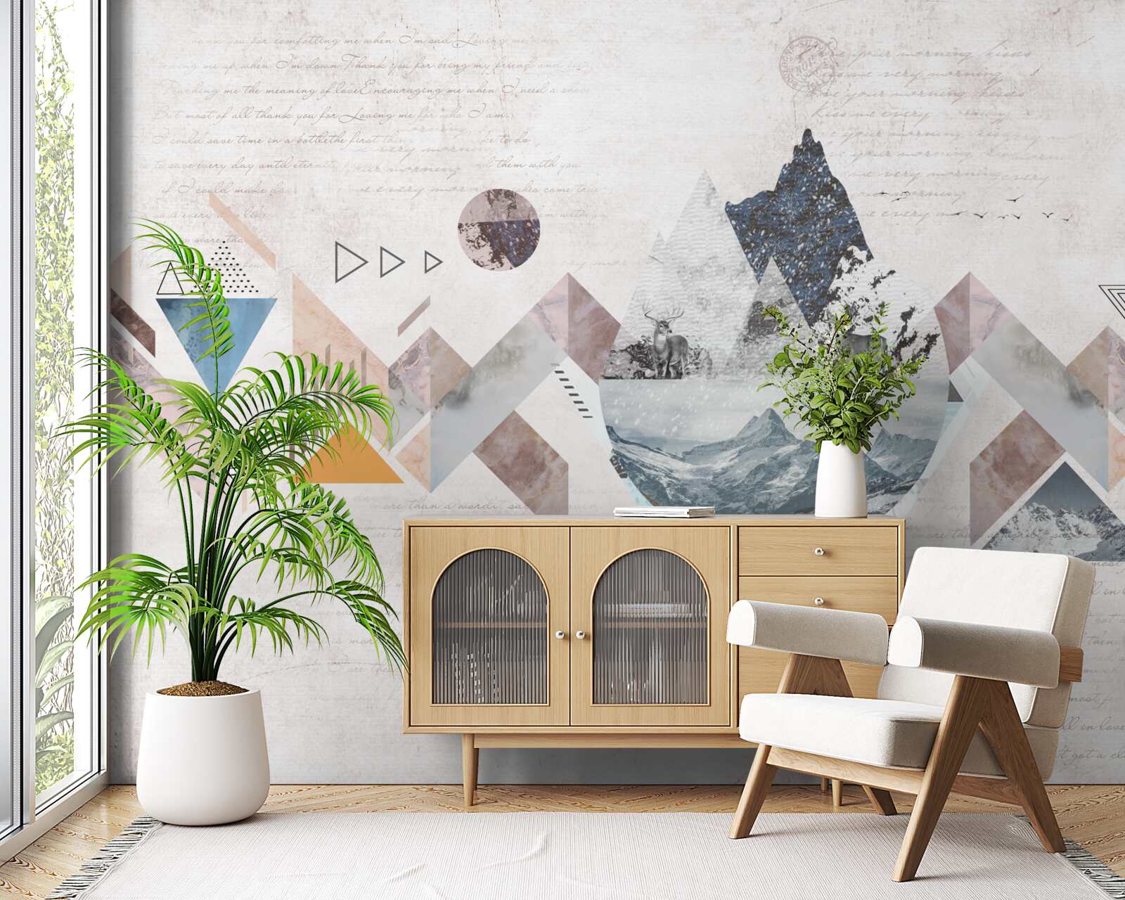 Papier peint esquisse hivernale du chaos de l'eau en furie