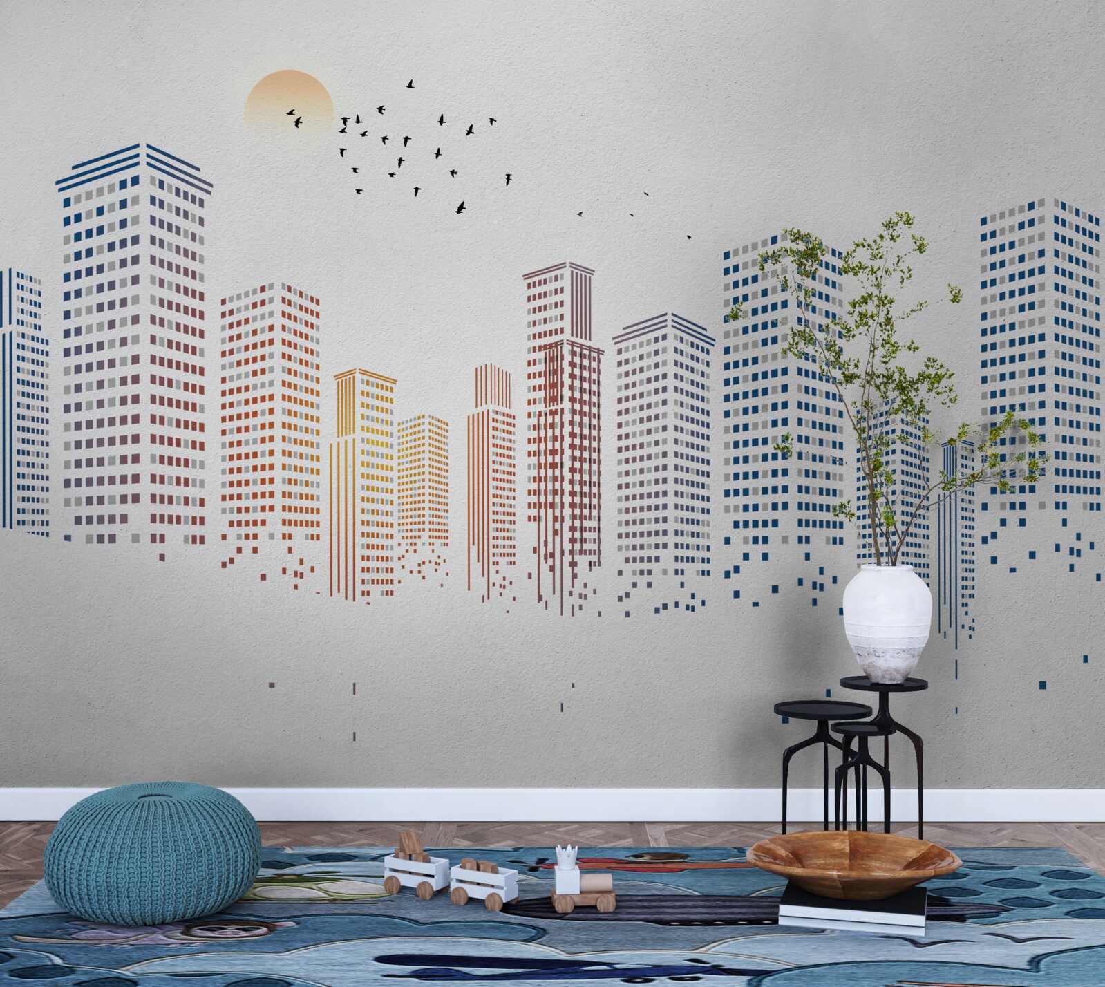 Papier peint panoramas urbains contemporains