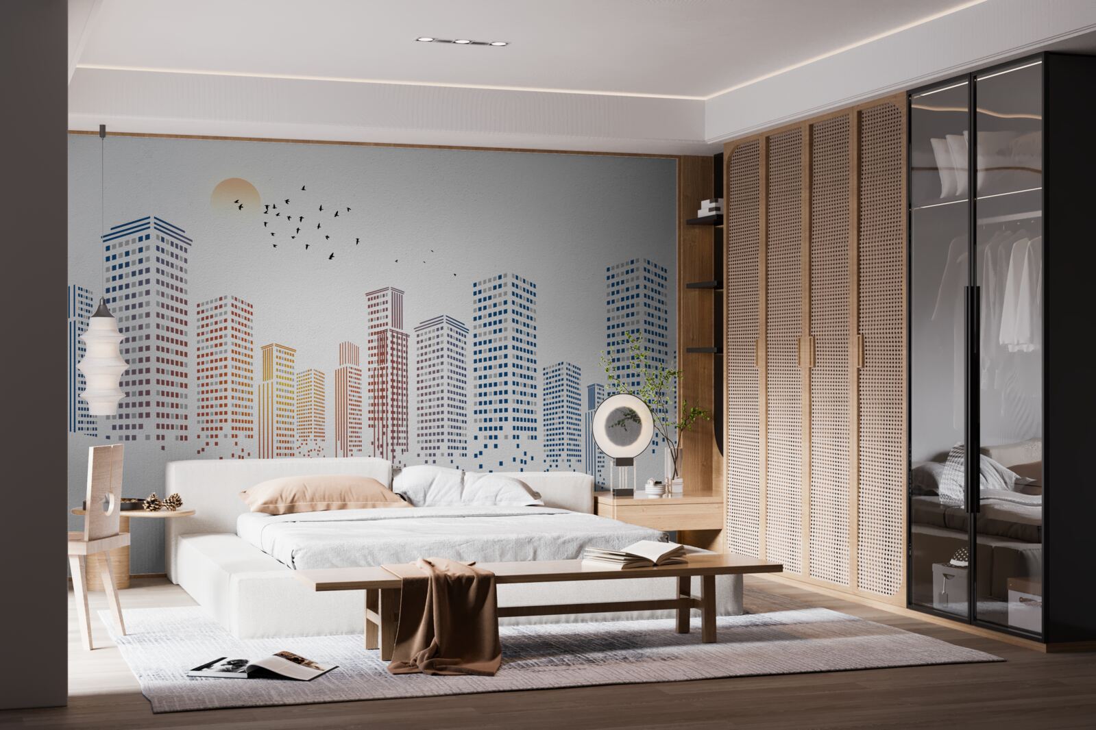 Papier peint panoramas urbains contemporains