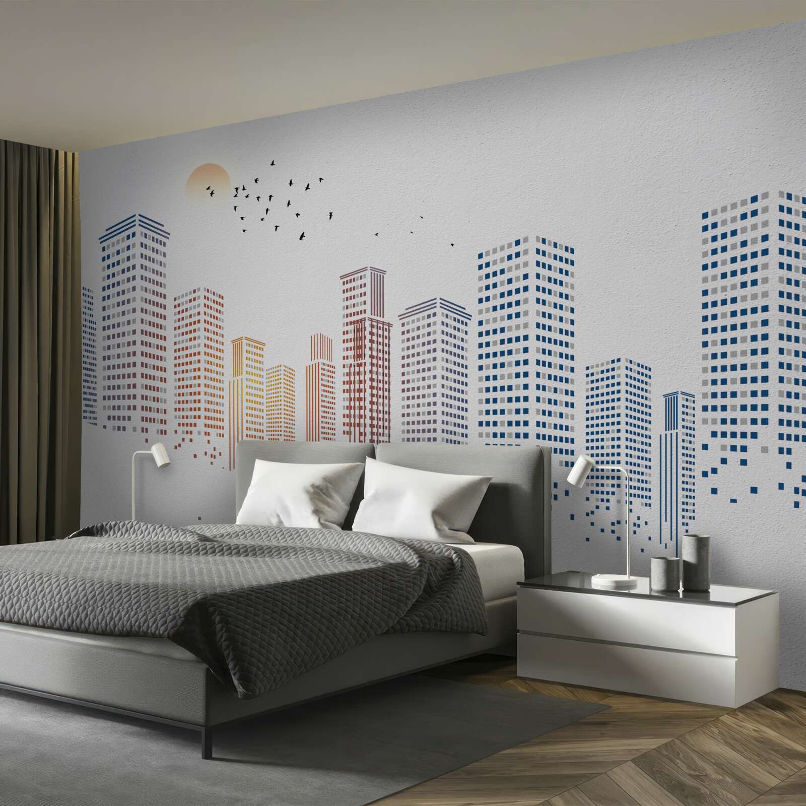 Papier peint panoramas urbains contemporains