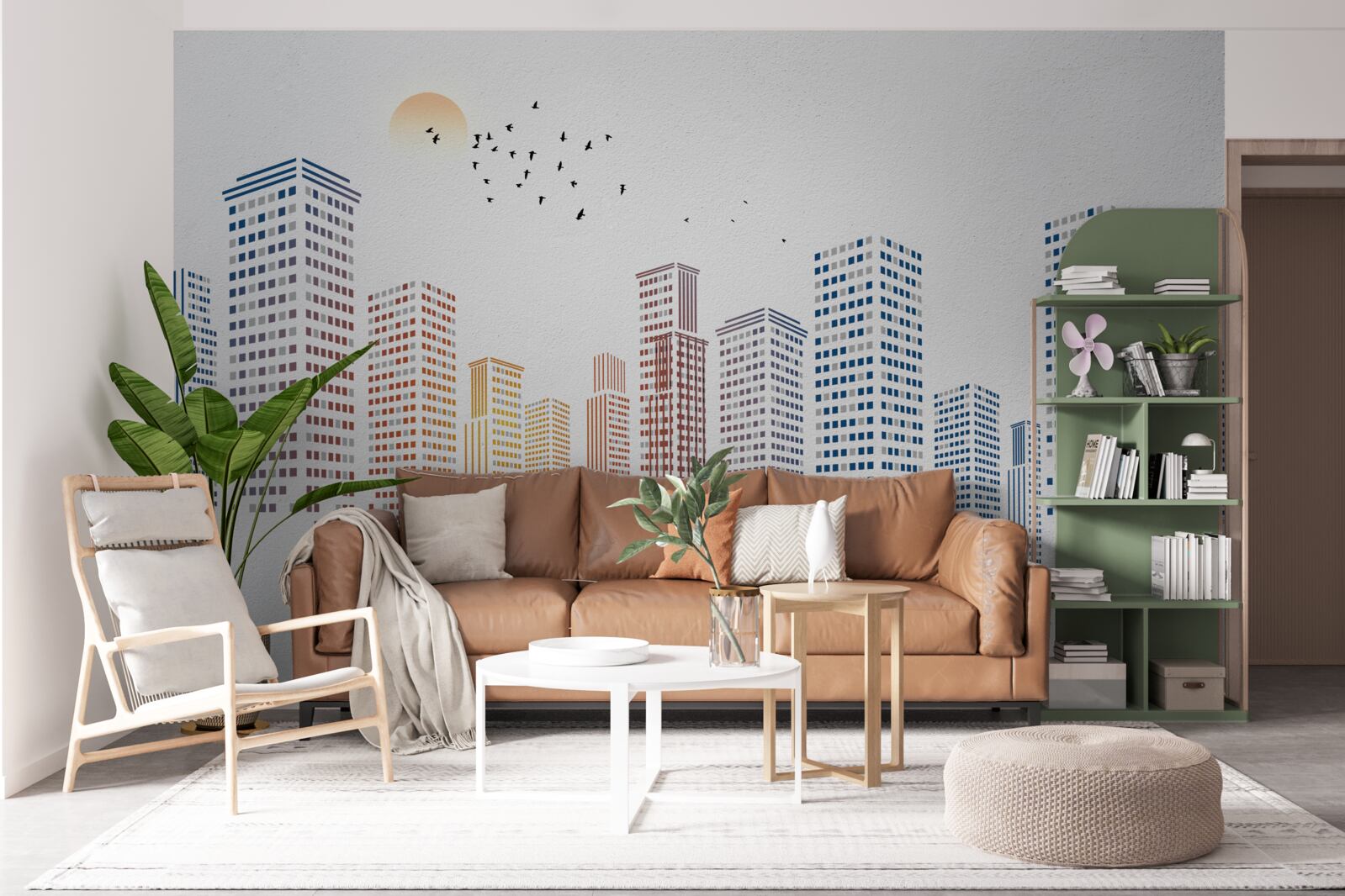 Papier peint panoramas urbains contemporains