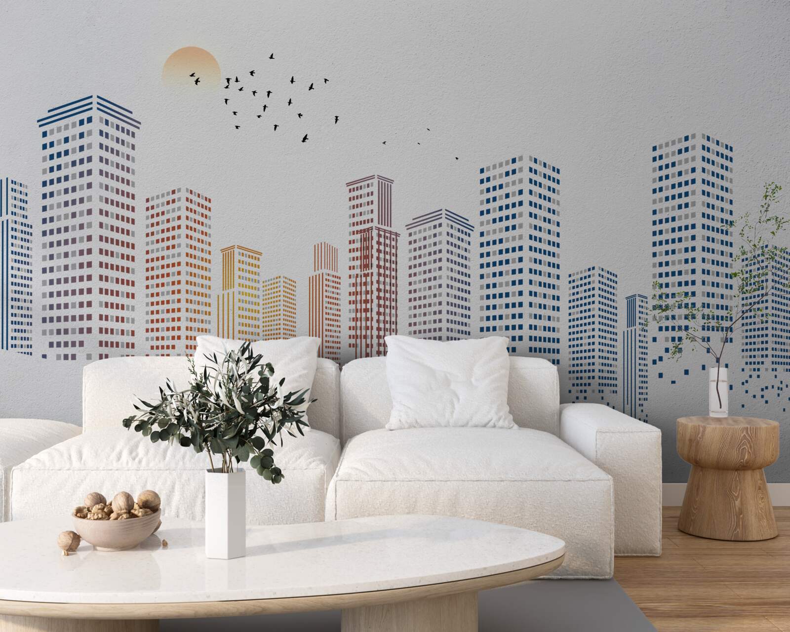 Papier peint panoramas urbains contemporains