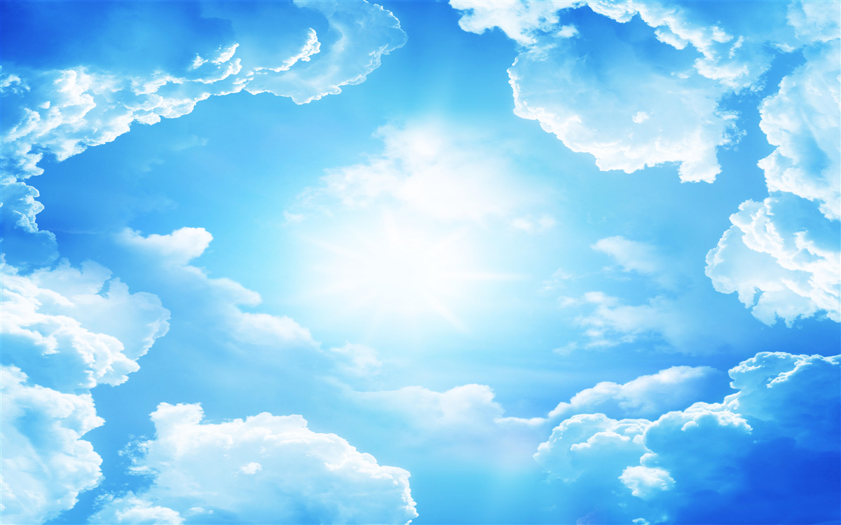 Papier peint un ciel magnifique illumine le soleil éclatant