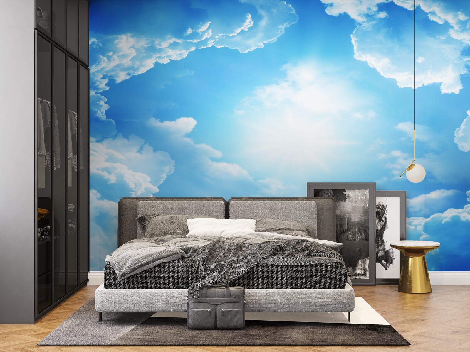 Papier peint un ciel magnifique illumine le soleil éclatant