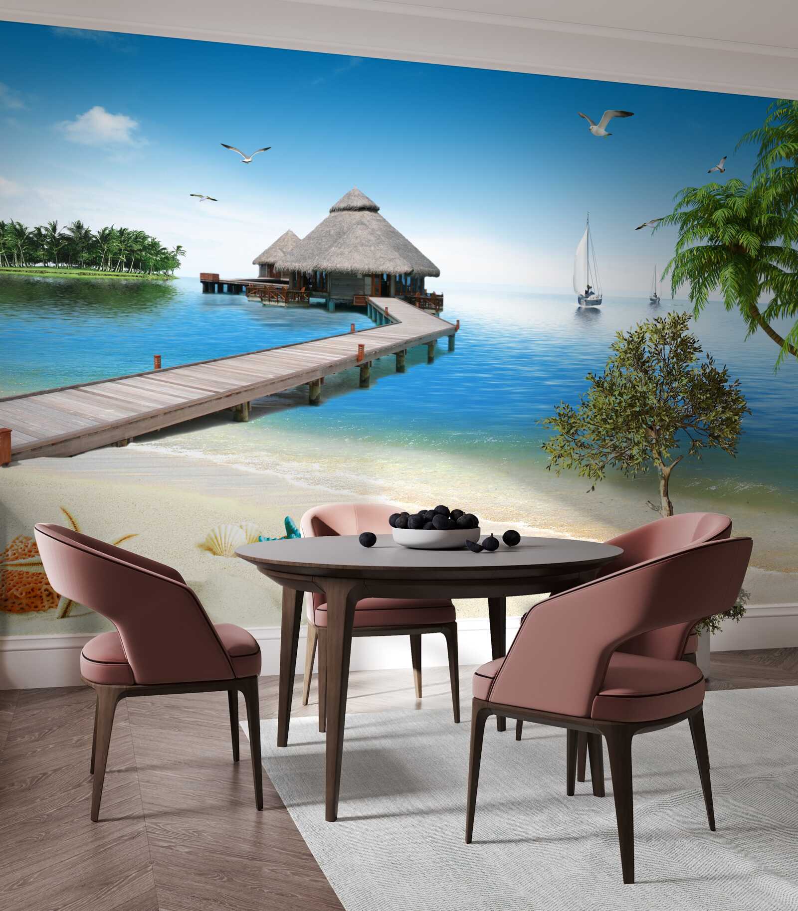 Papier peint lagune paisible de l'île