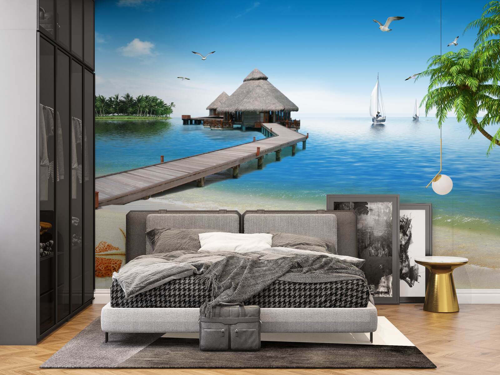 Papier peint lagune paisible de l'île