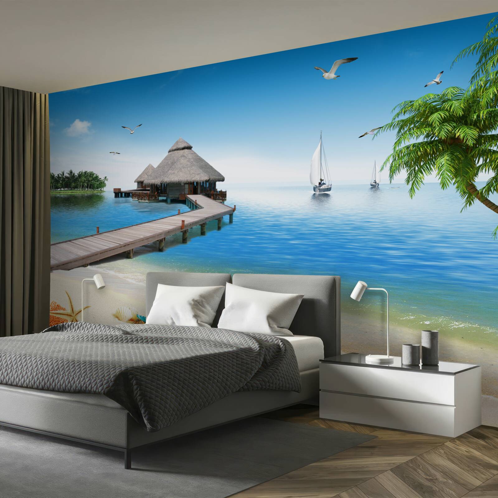 Papier peint lagune paisible de l'île