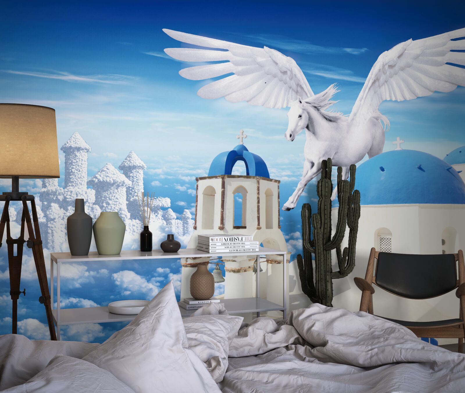 Papier peint Pégase léger planant