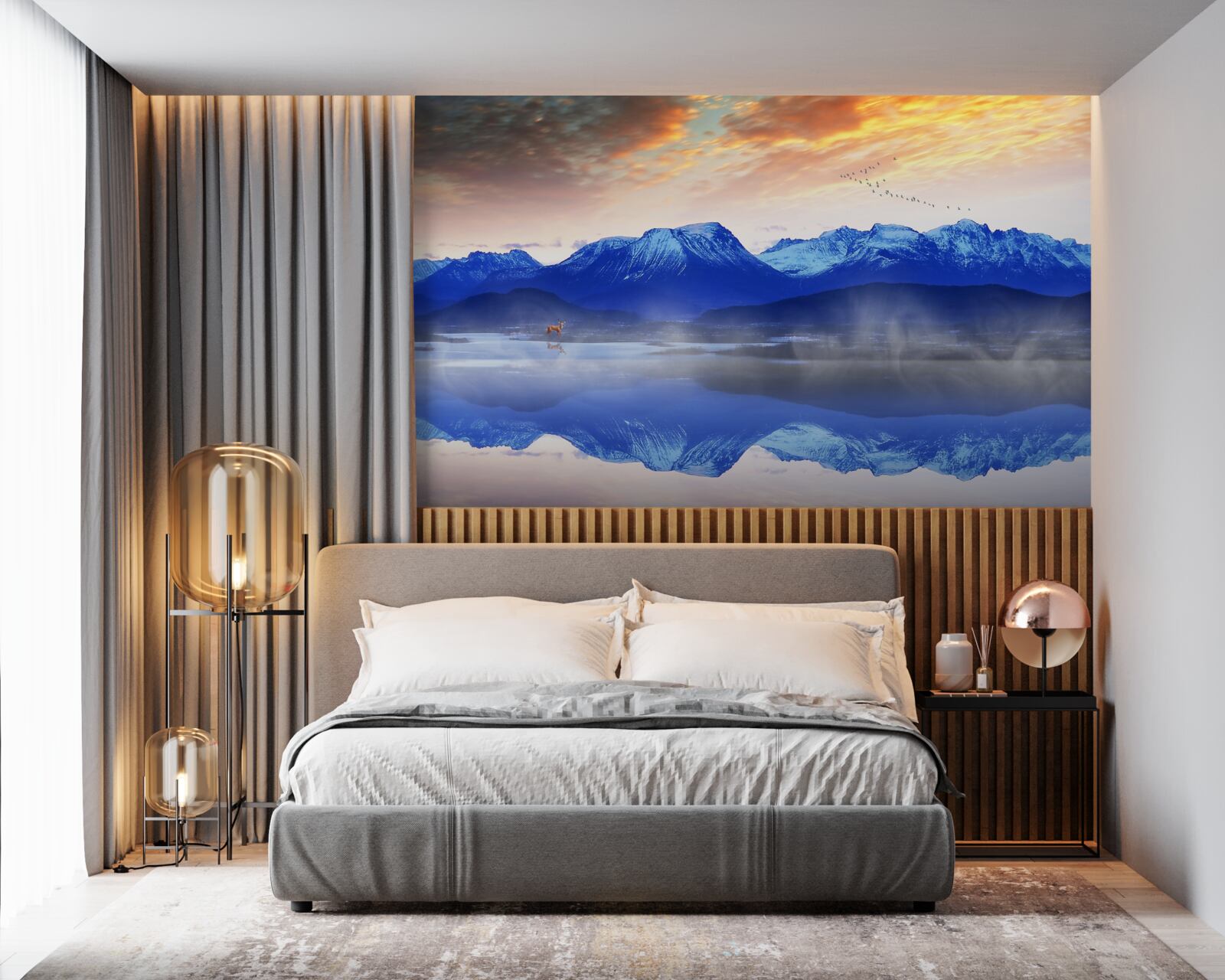 Papier peint une couverture brumeuse sur la surface instable de l'eau