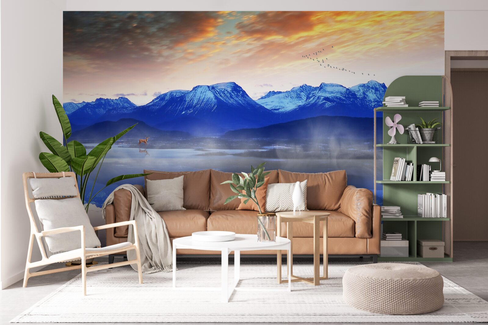 Papier peint une couverture brumeuse sur la surface instable de l'eau