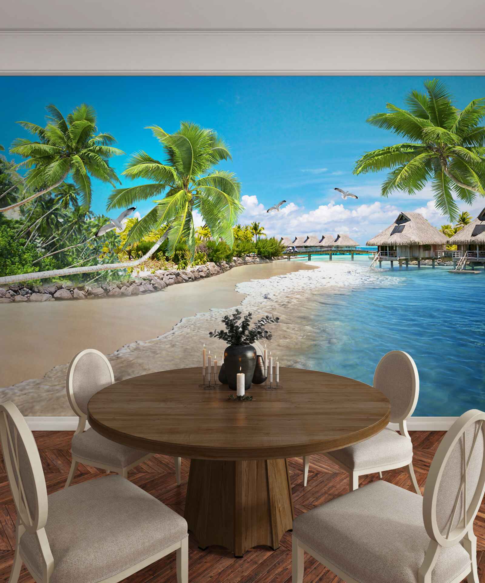 Papier peint gazebos maritimes sur l'eau