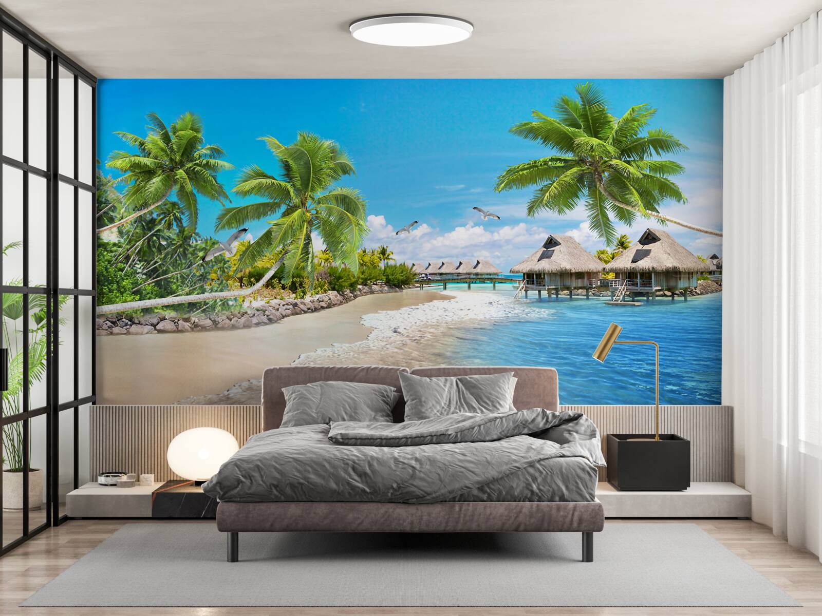 Papier peint gazebos maritimes sur l'eau