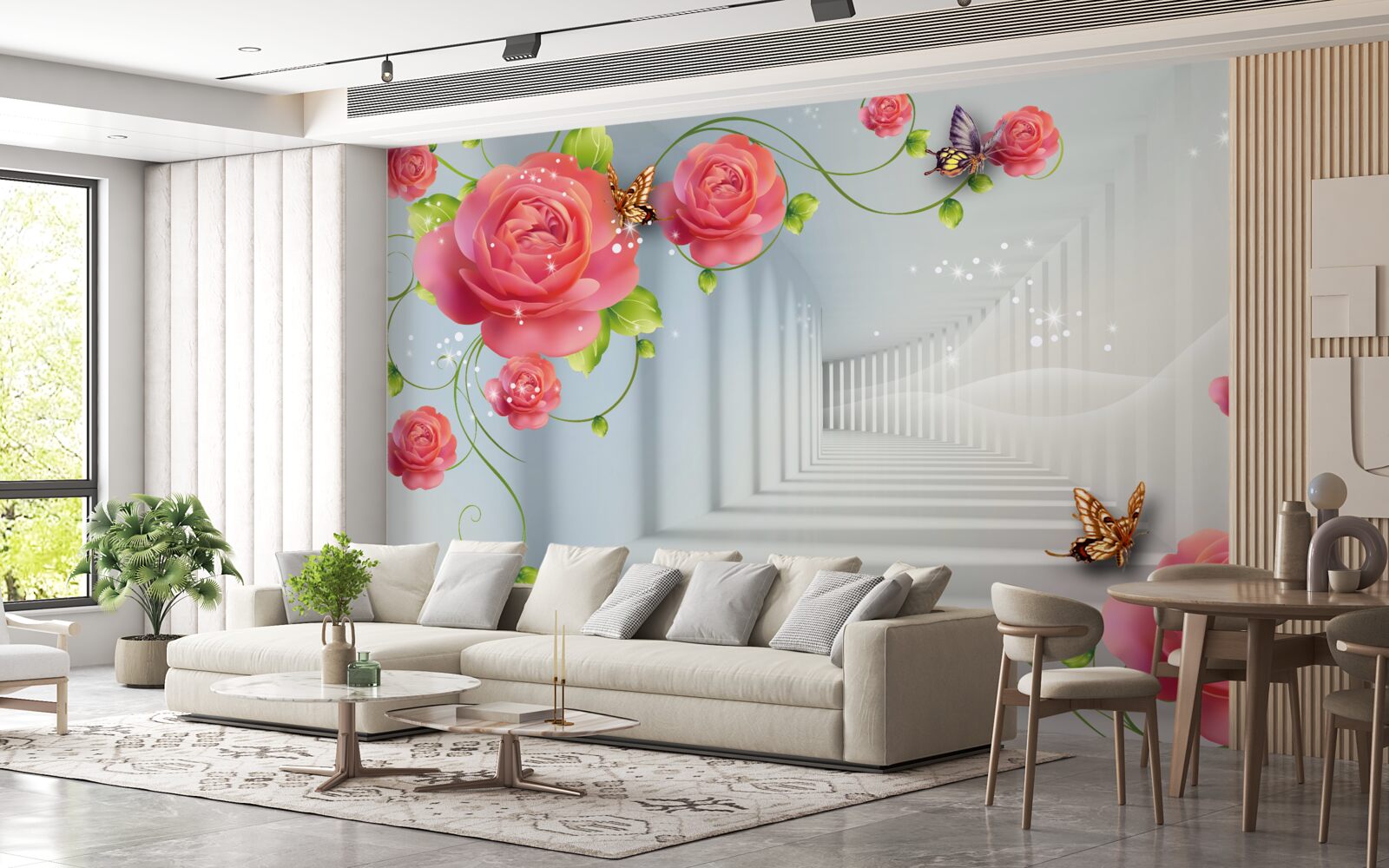 Papier peint des roses rouges sont déposées devant les parents