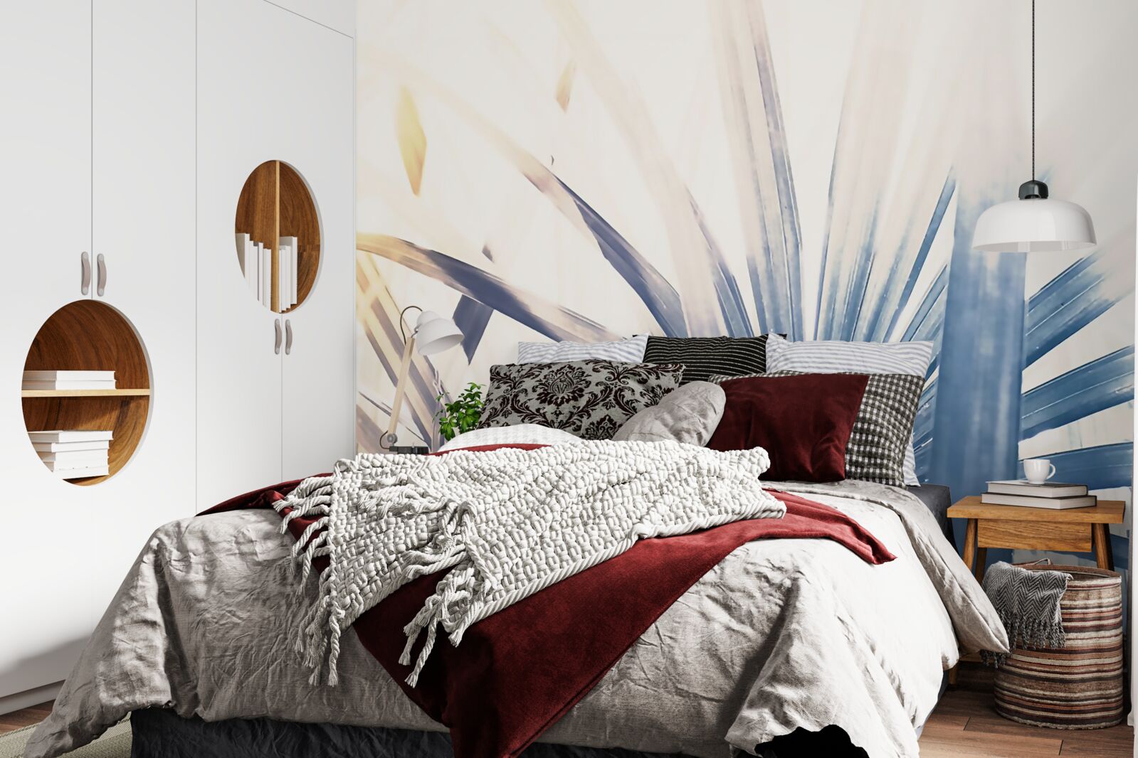 Papier peint gros plans de feuilles de palmier