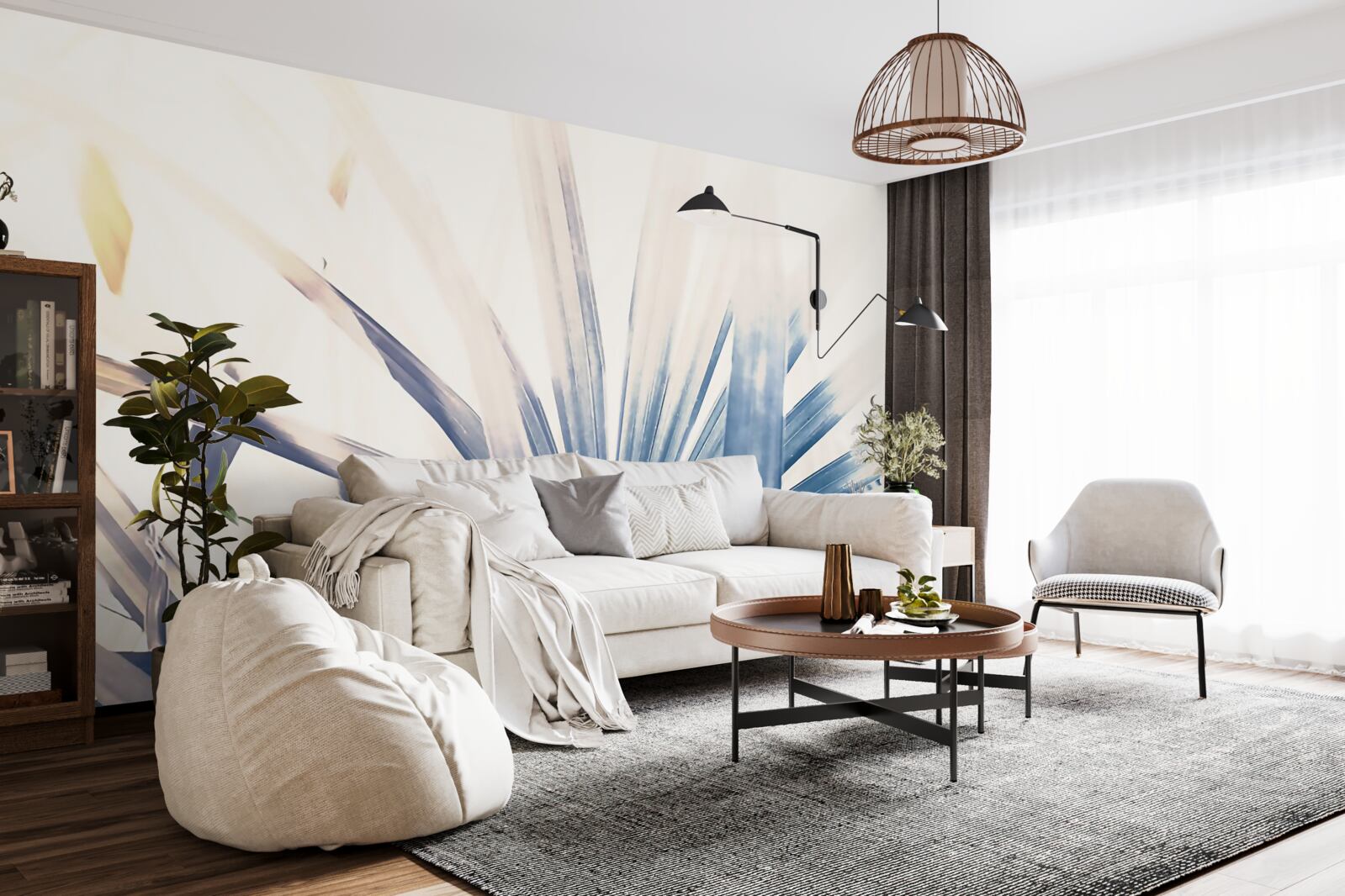 Papier peint gros plans de feuilles de palmier