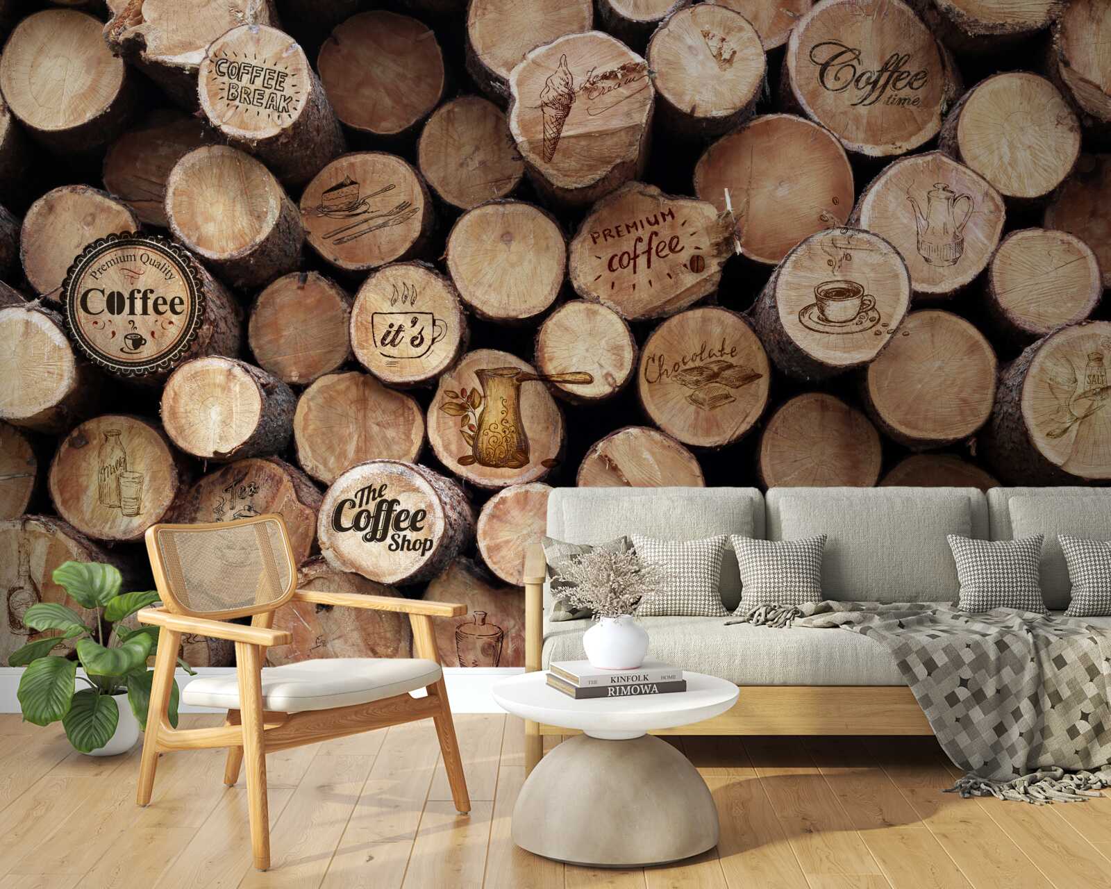 Papier peint bouchons de vin avec photos