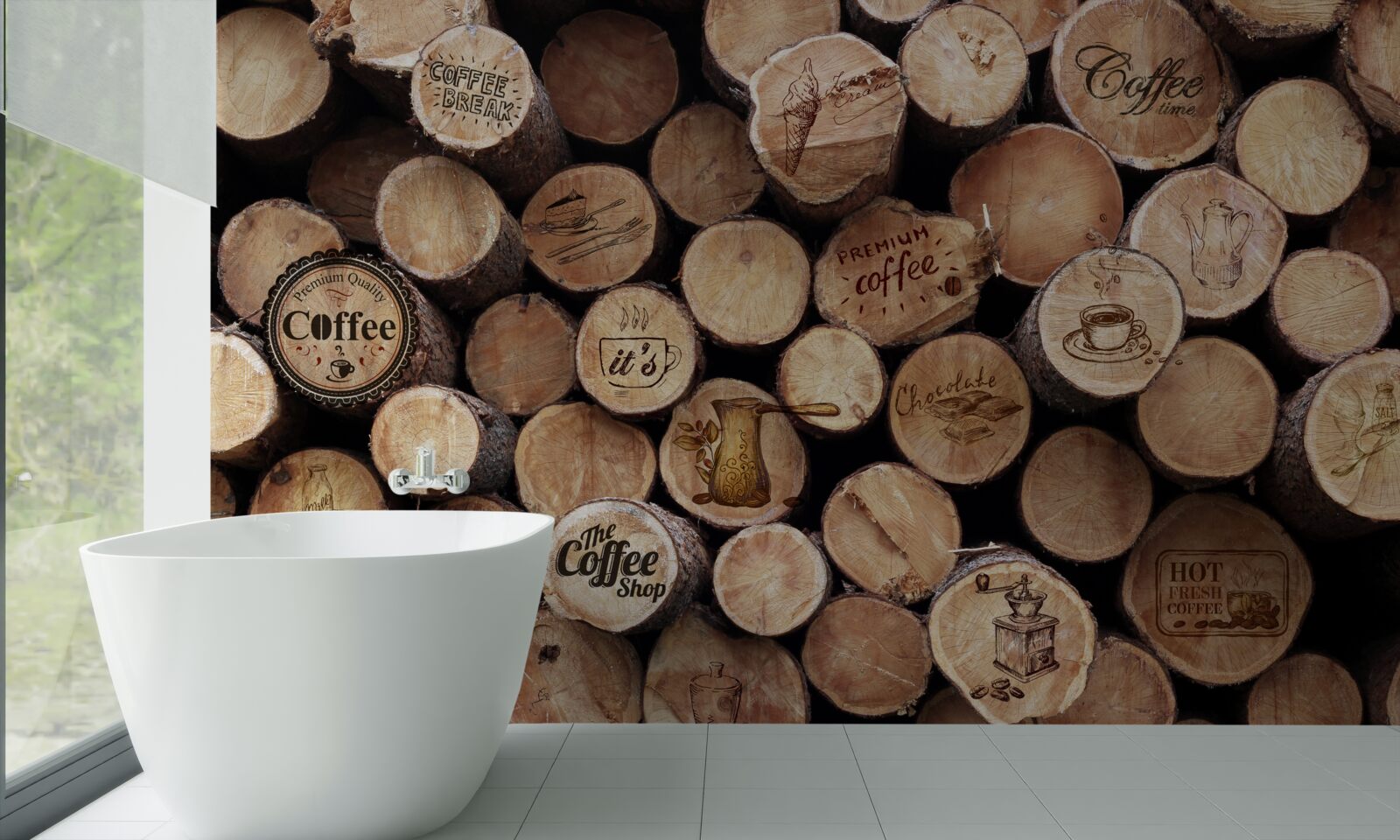 Papier peint bouchons de vin avec photos