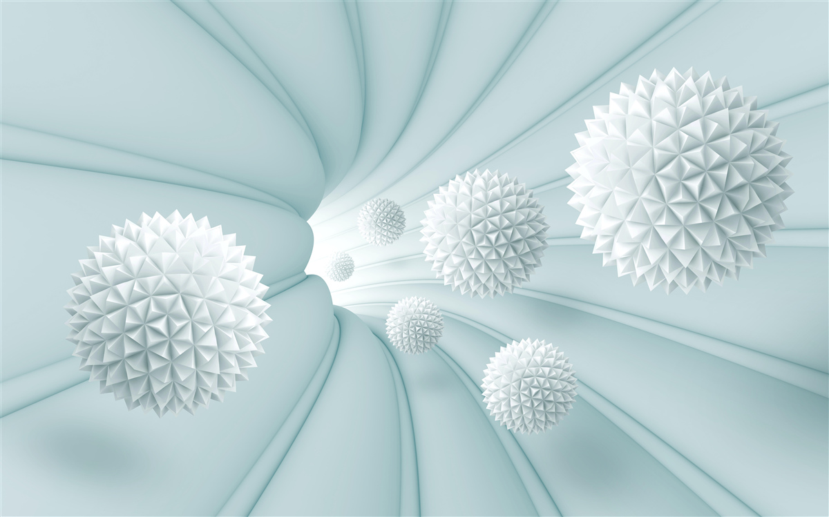 Papier peint des balles qui volent dans le tunnel