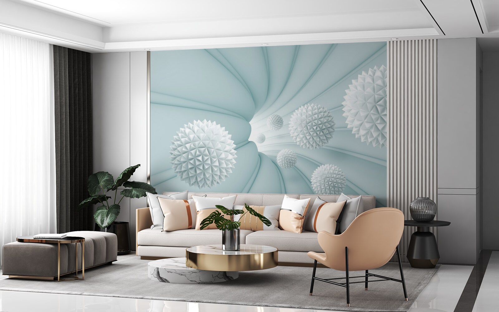 Papier peint des balles qui volent dans le tunnel