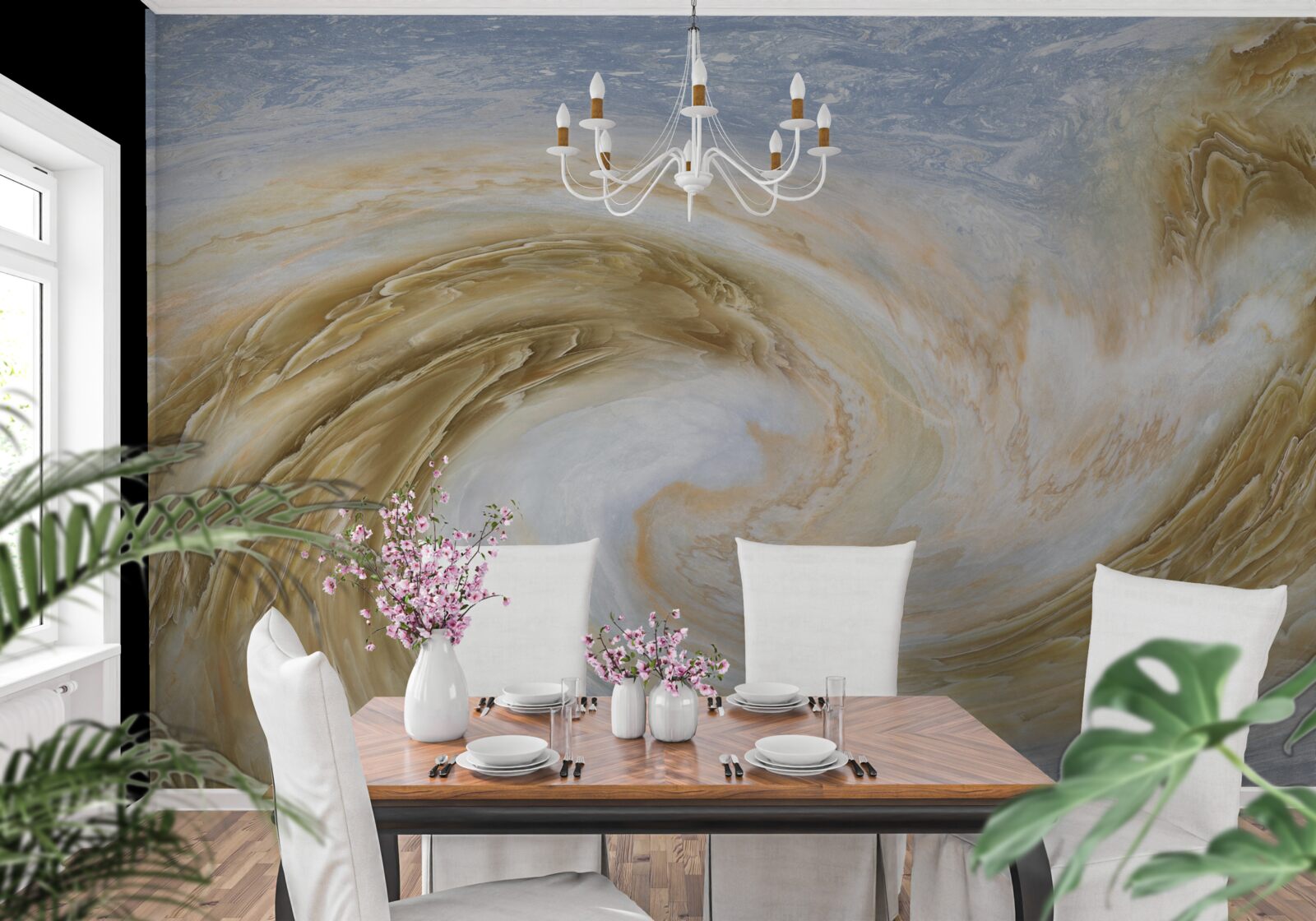 Papier peint contact entre deux cyclones