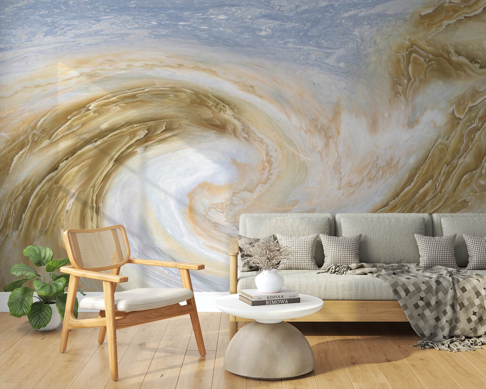 Papier peint contact entre deux cyclones