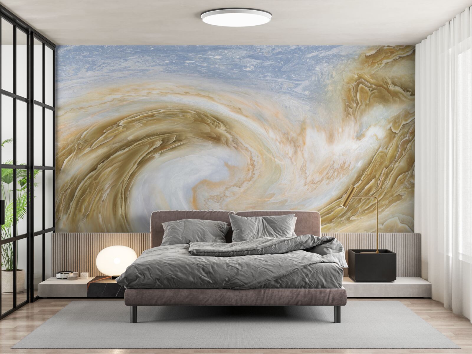 Papier peint contact entre deux cyclones