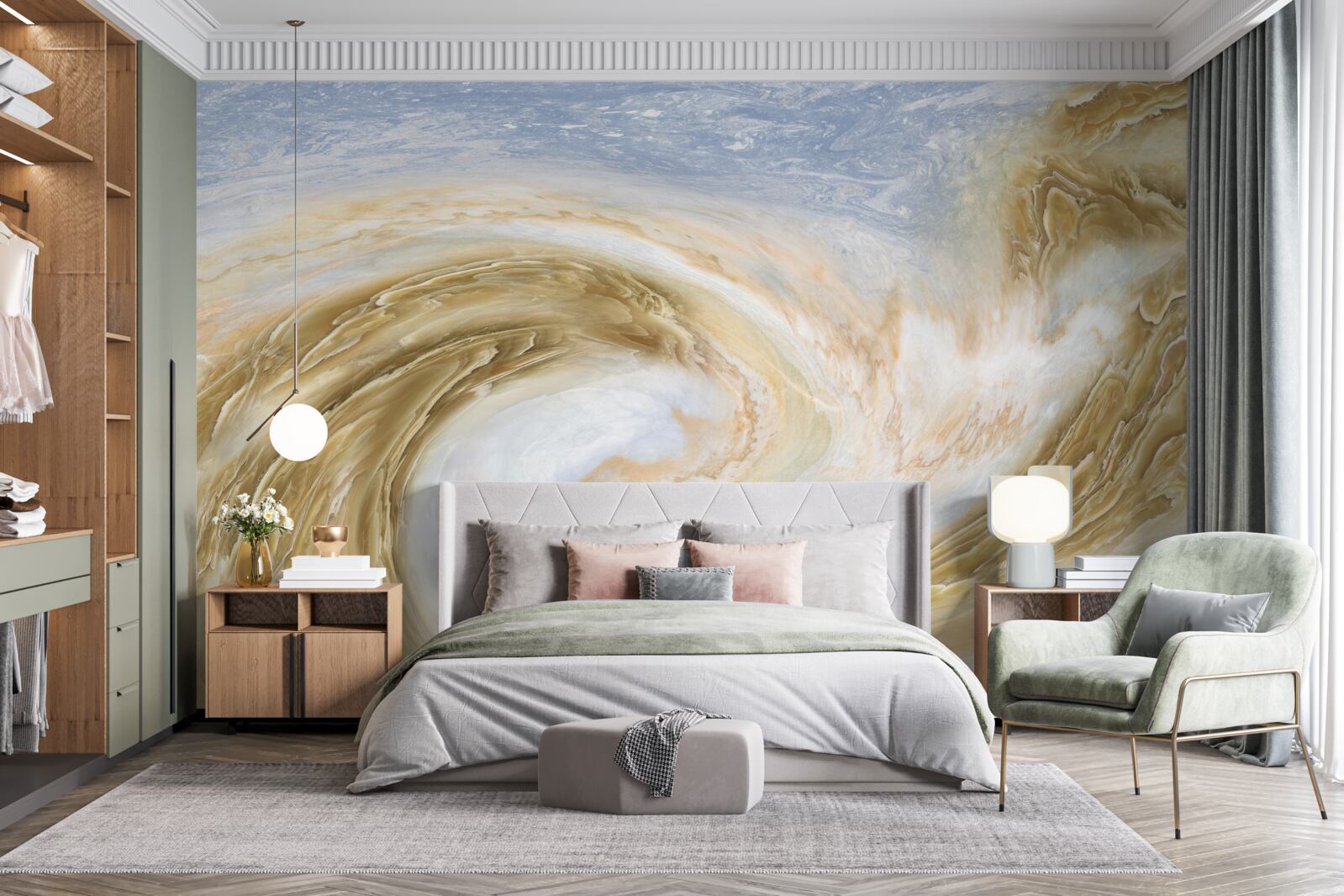 Papier peint contact entre deux cyclones