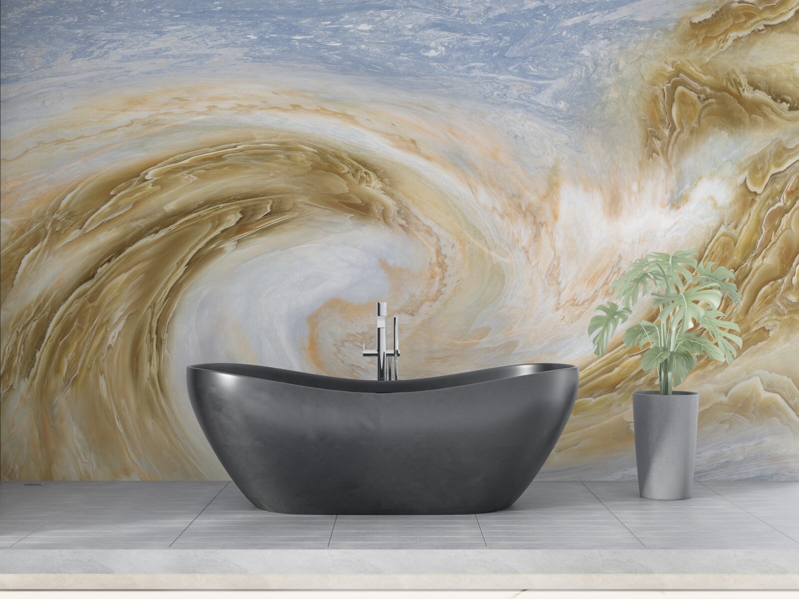 Papier peint contact entre deux cyclones