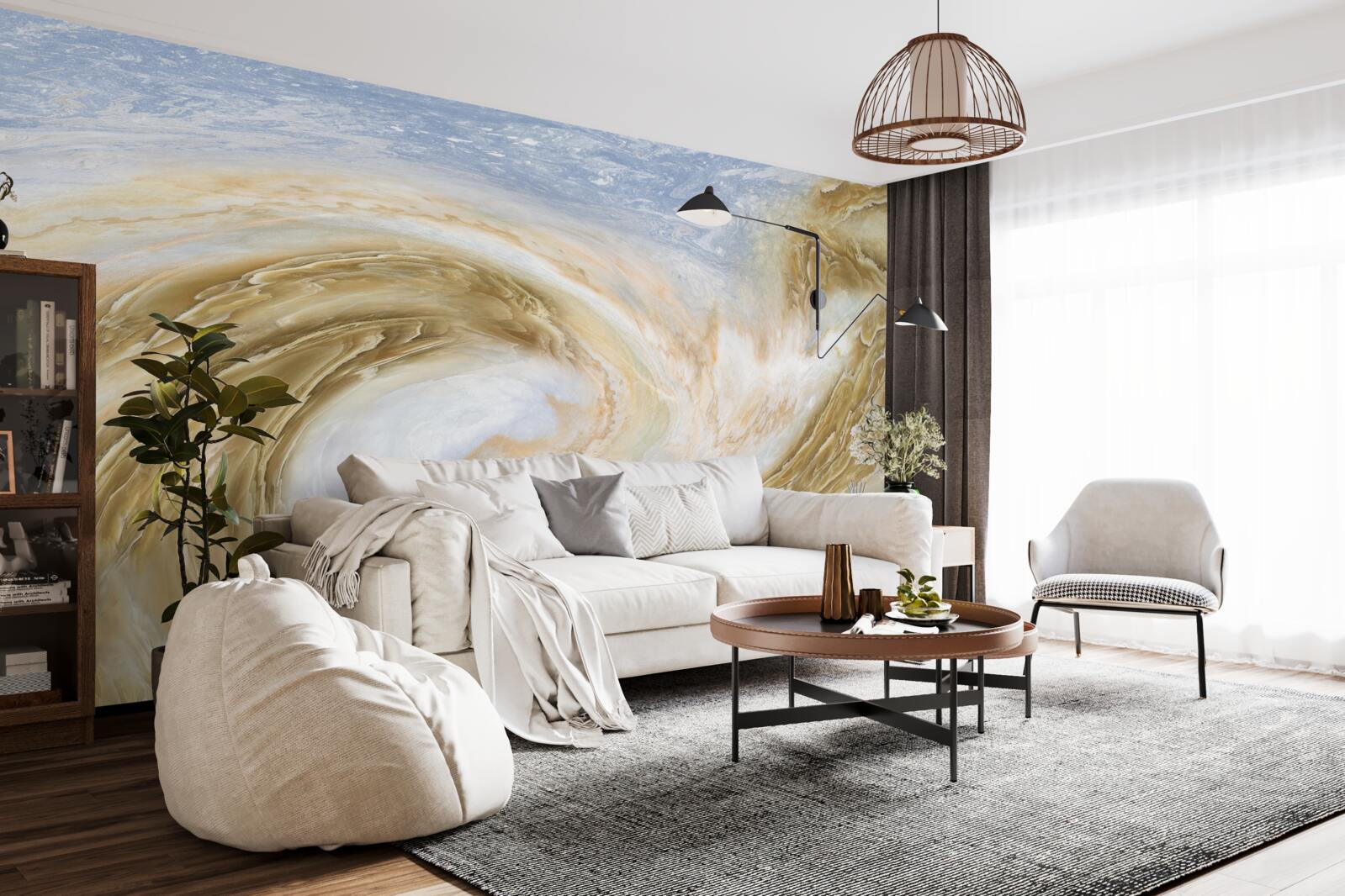 Papier peint contact entre deux cyclones