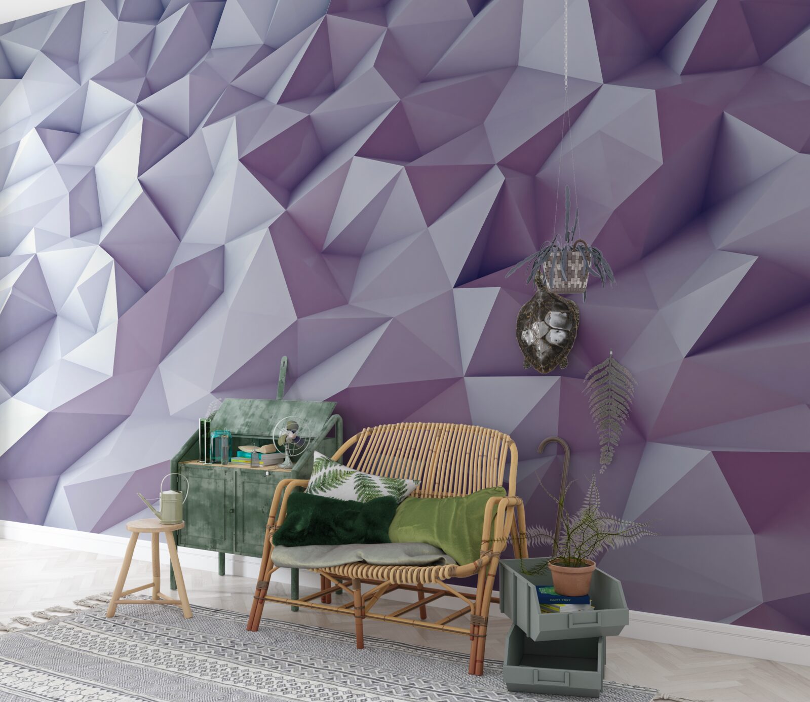 Papier peint abstractions de gradients en forme de triangles