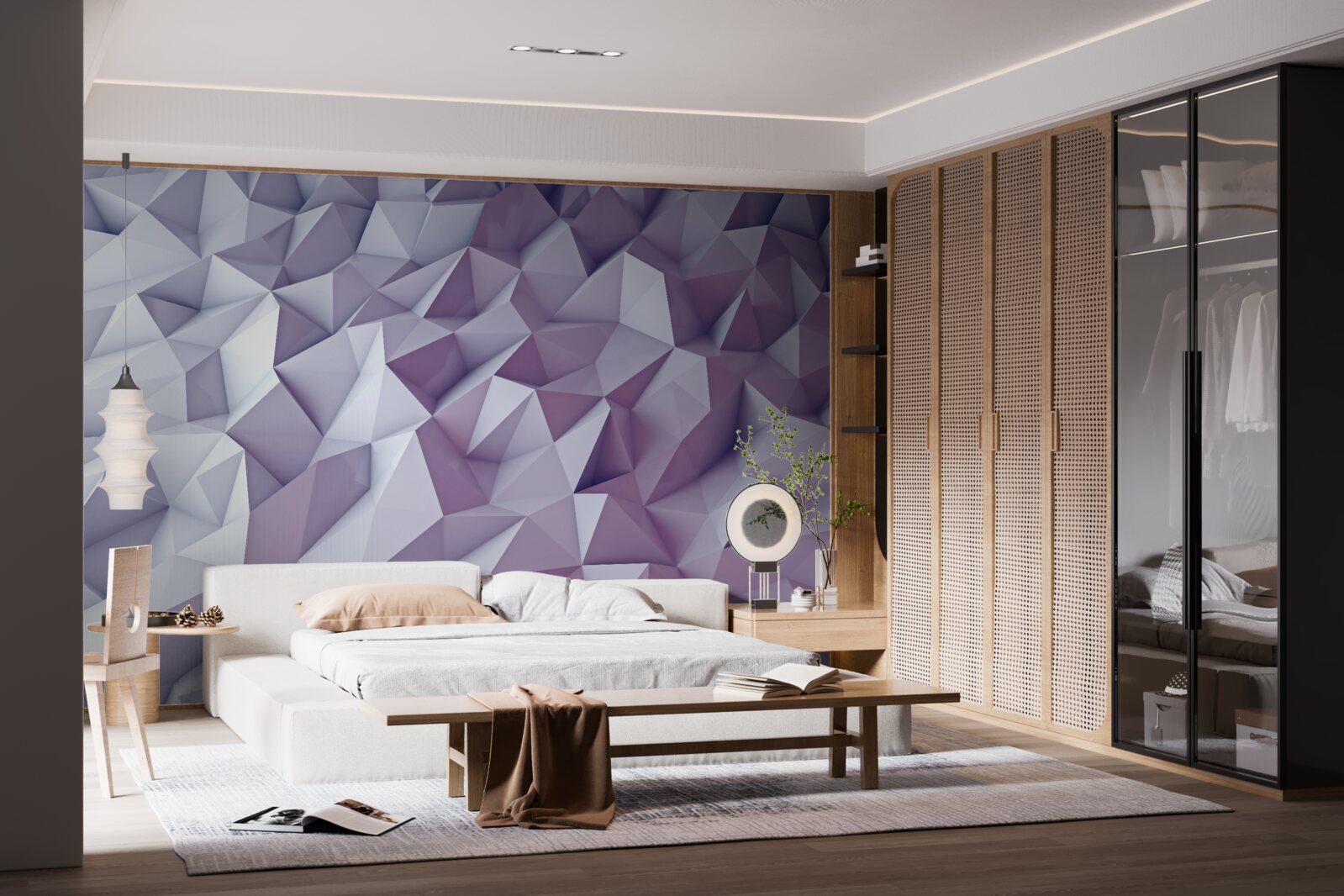 Papier peint abstractions de gradients en forme de triangles