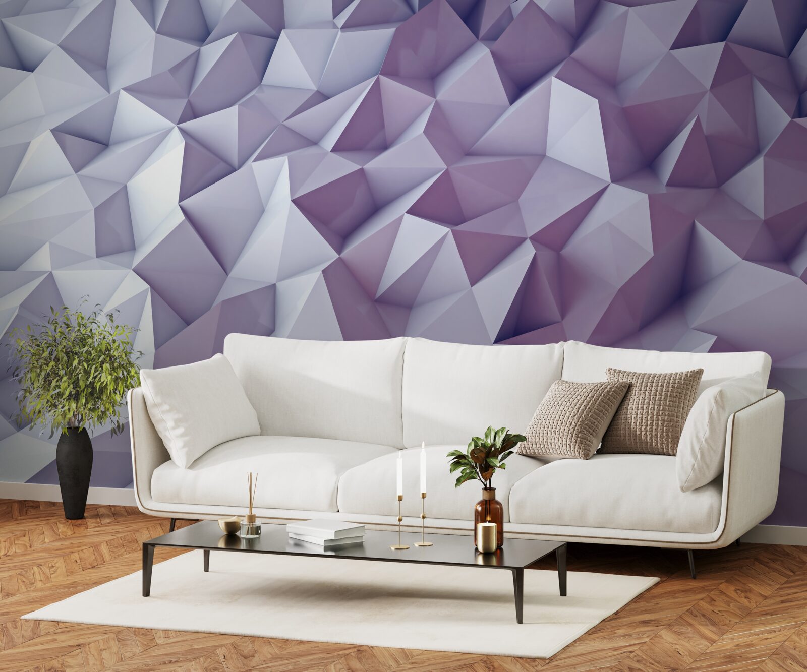 Papier peint abstractions de gradients en forme de triangles