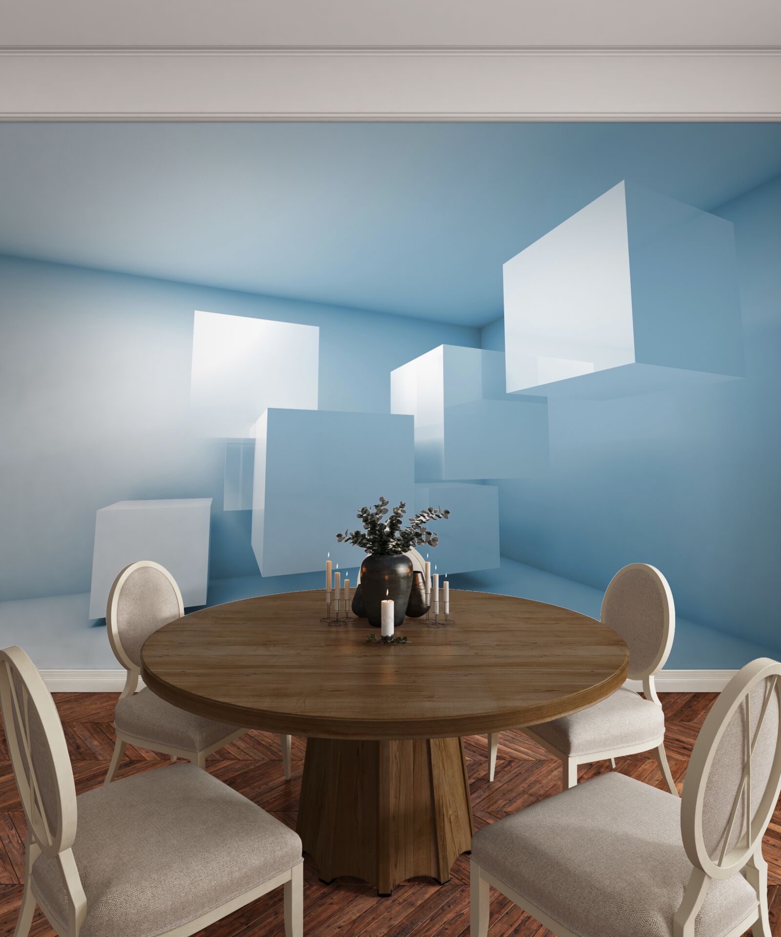 Papier peint structure géométrique abstraite