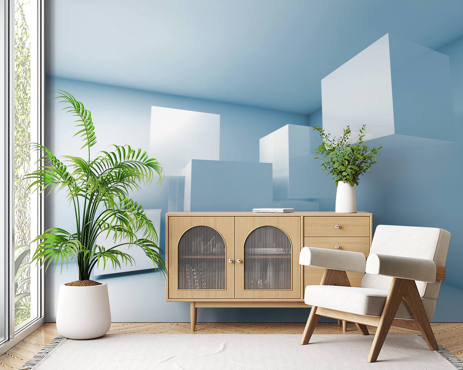 Papier peint structure géométrique abstraite