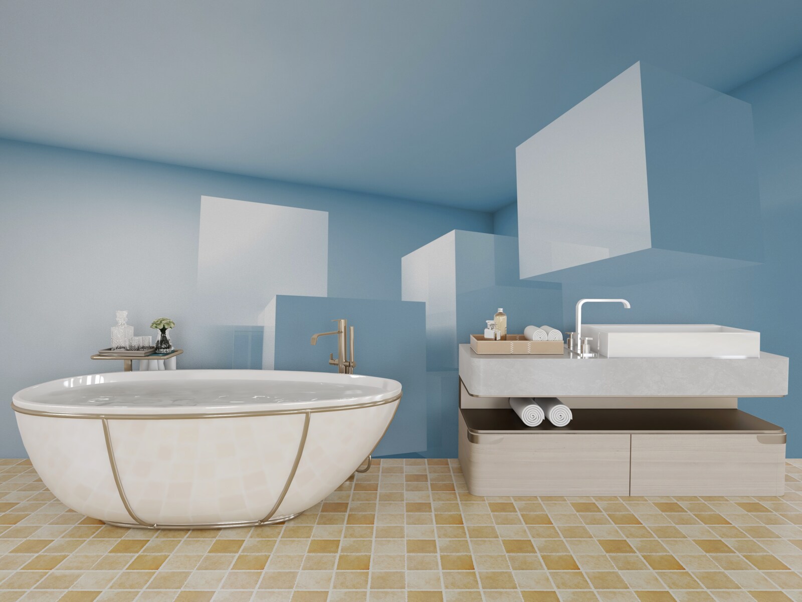 Papier peint structure géométrique abstraite