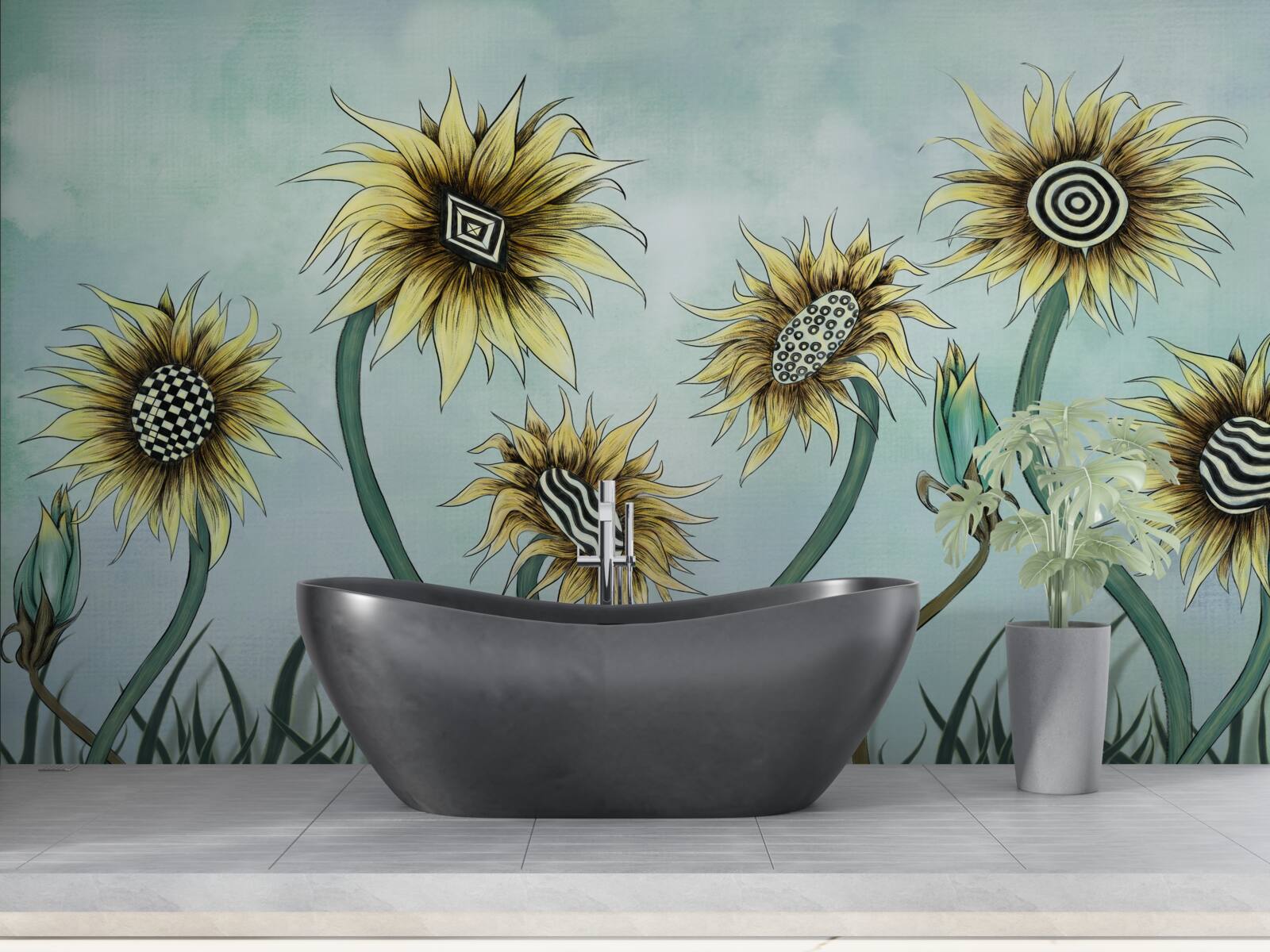 Papier peint des bourgeons dorés étonnants