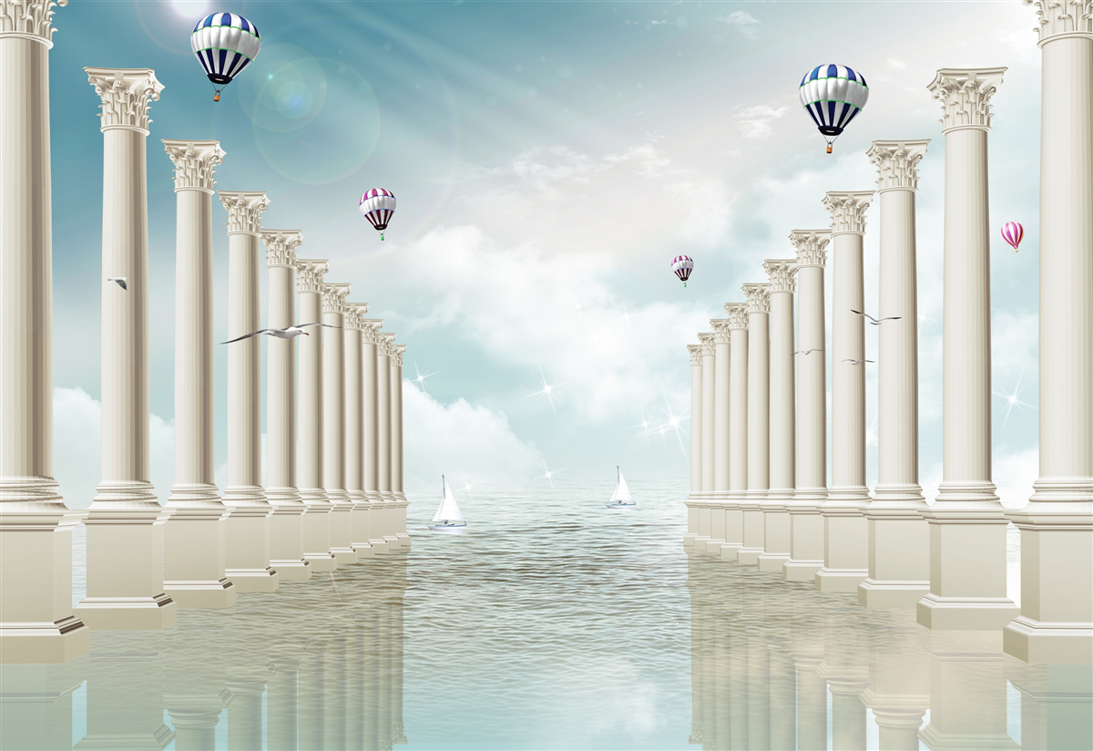 Papier peint Les arcs de l'Égypte sur fond de ciel bleu