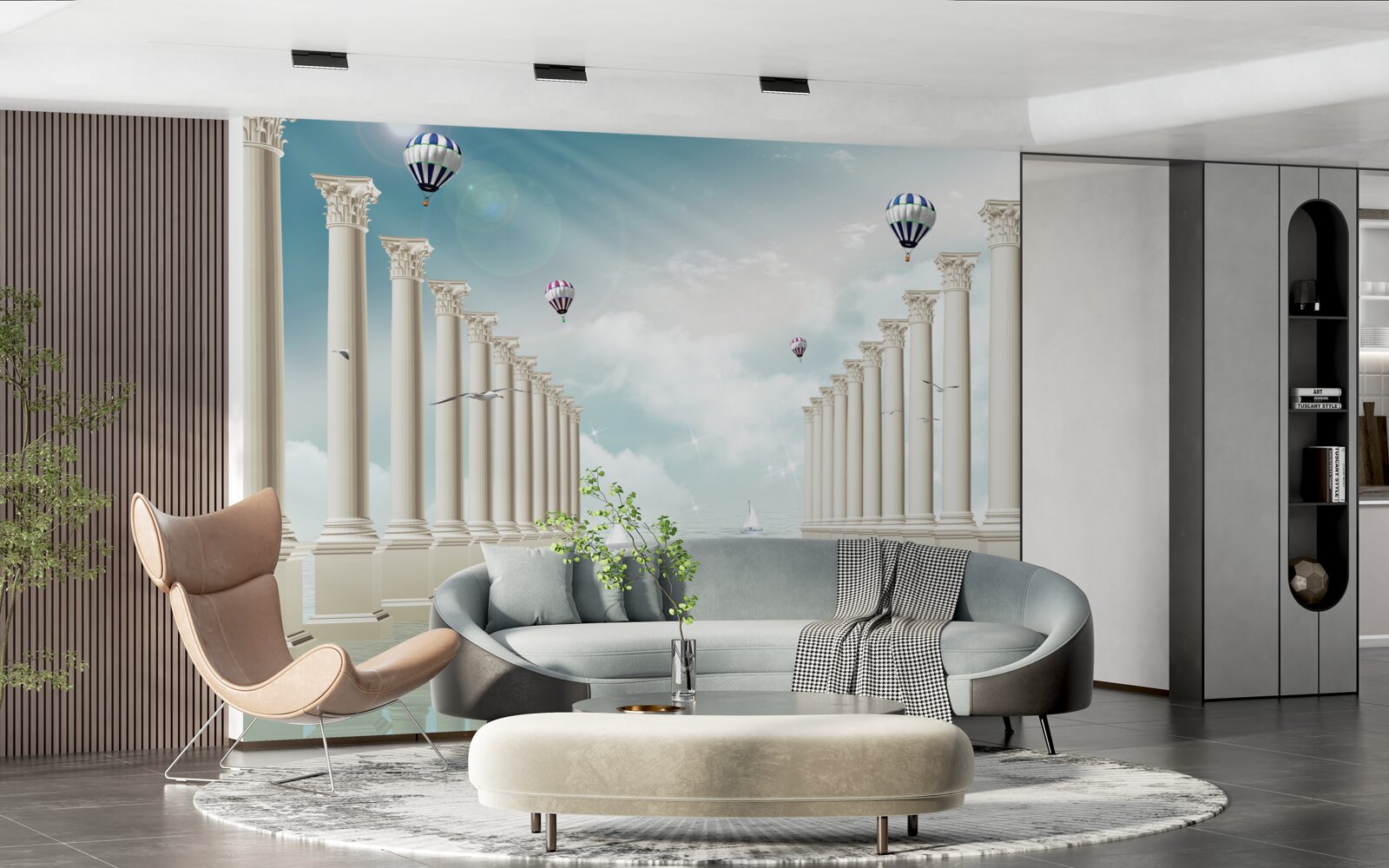 Papier peint Les arcs de l'Égypte sur fond de ciel bleu