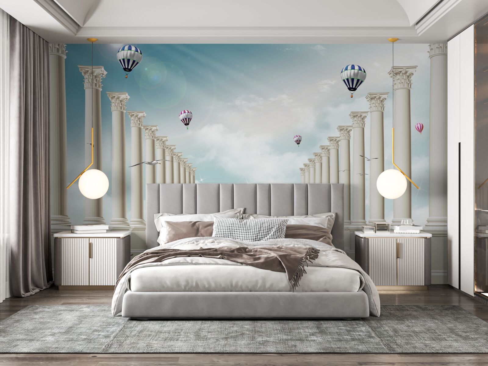 Papier peint Les arcs de l'Égypte sur fond de ciel bleu