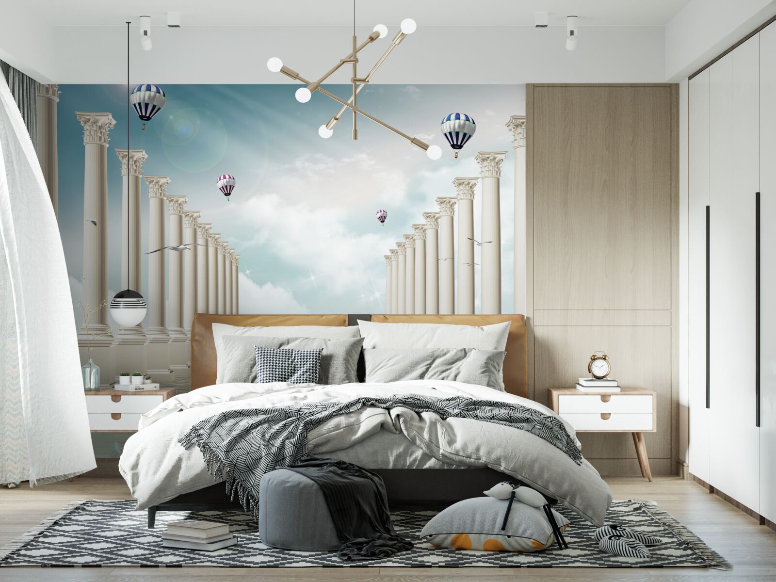 Papier peint Les arcs de l'Égypte sur fond de ciel bleu