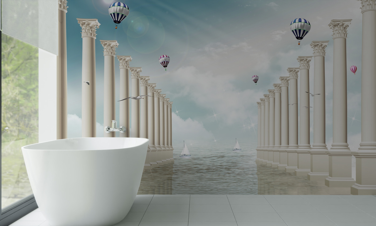 Papier peint Les arcs de l'Égypte sur fond de ciel bleu