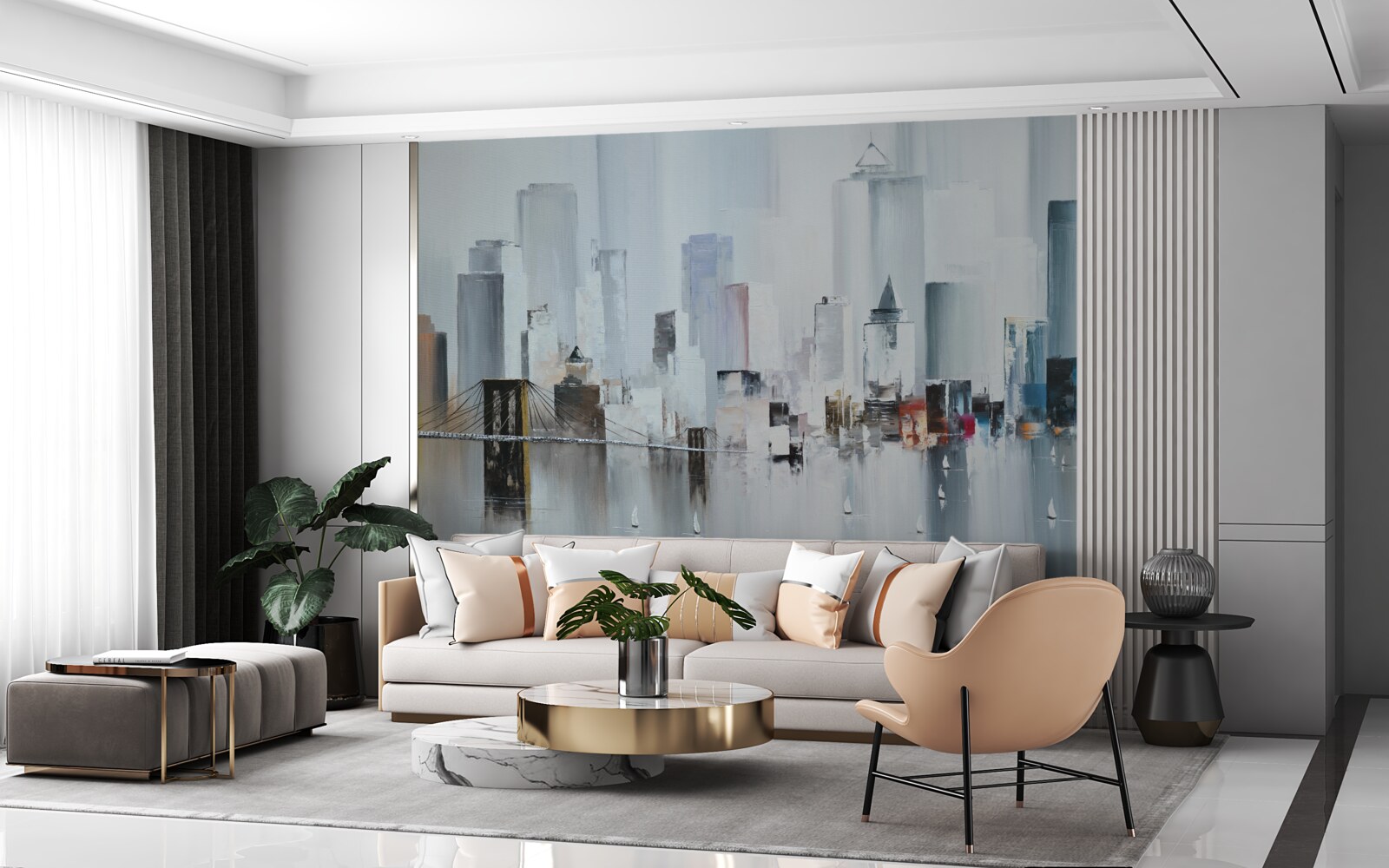 Papier peint par temps de pluie à new york